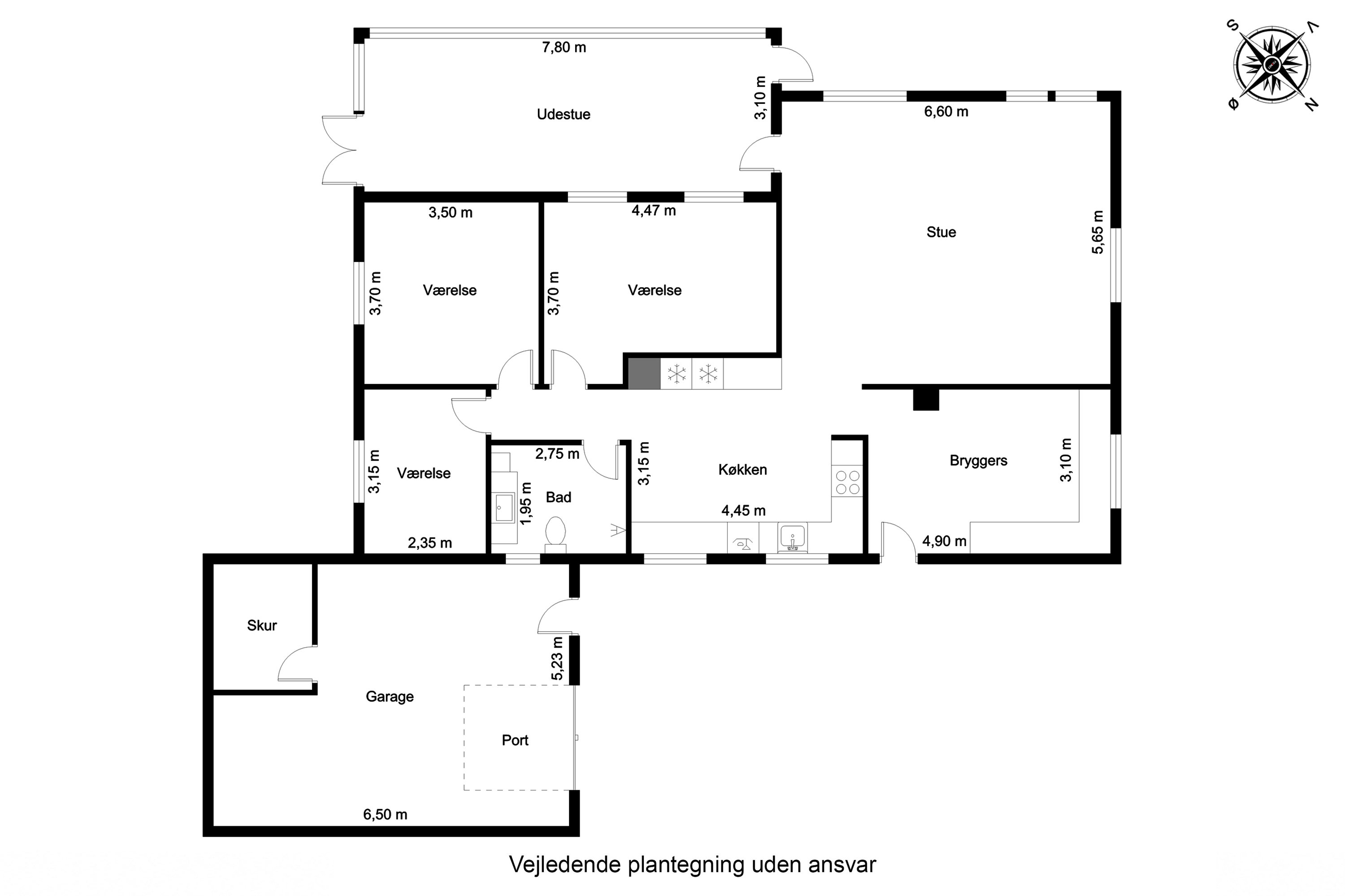 Plantegninger billede af Gammelgårdsvej 3, 7321 Gadbjerg