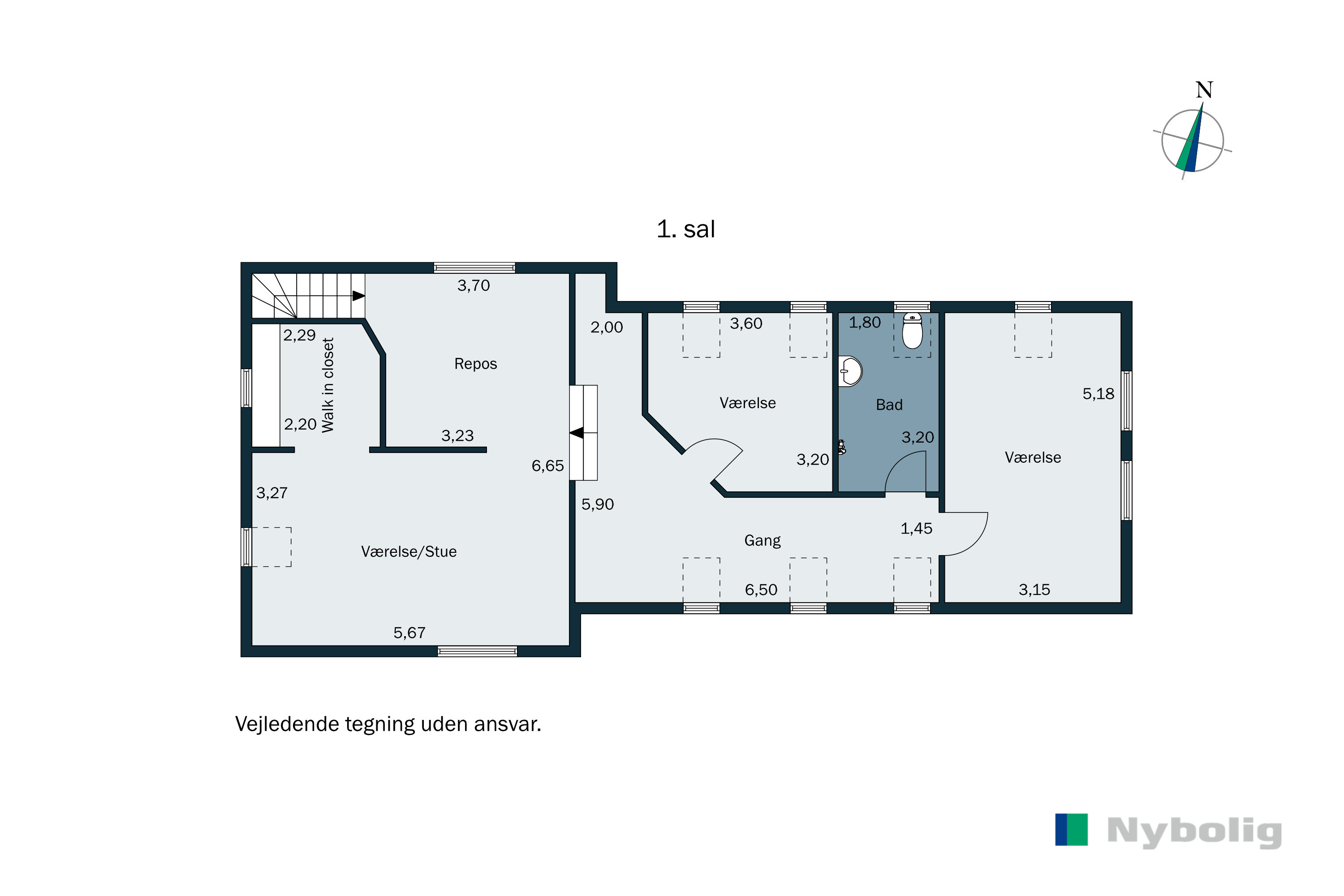 Plantegninger billede af Baneskellet 40, 2950 Vedbæk