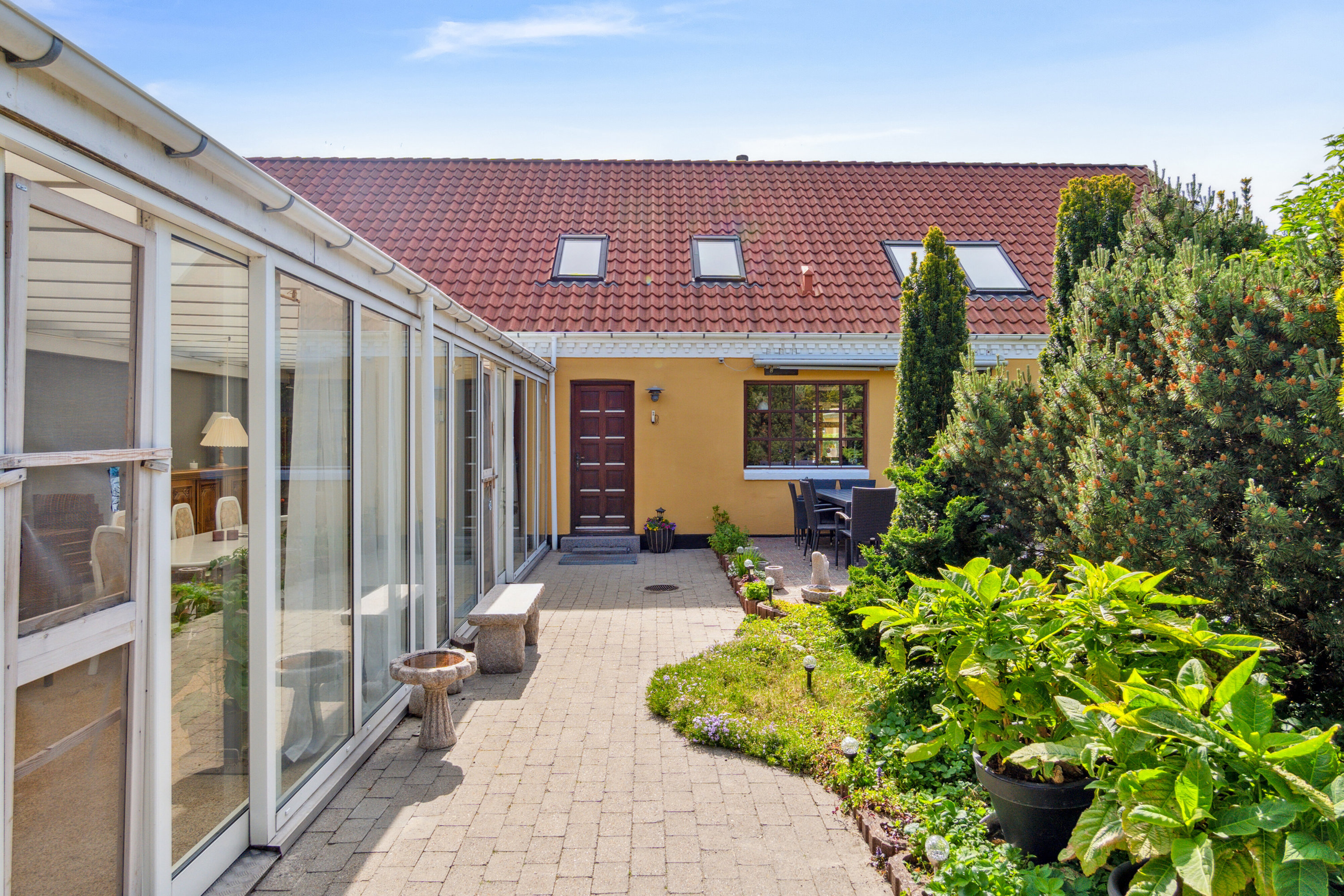 Fremhævet set fra haven billede i fuldskærmstilstand. Billede af Hedegårdsvej 43, Svankjær, 7755 Bedsted Thy