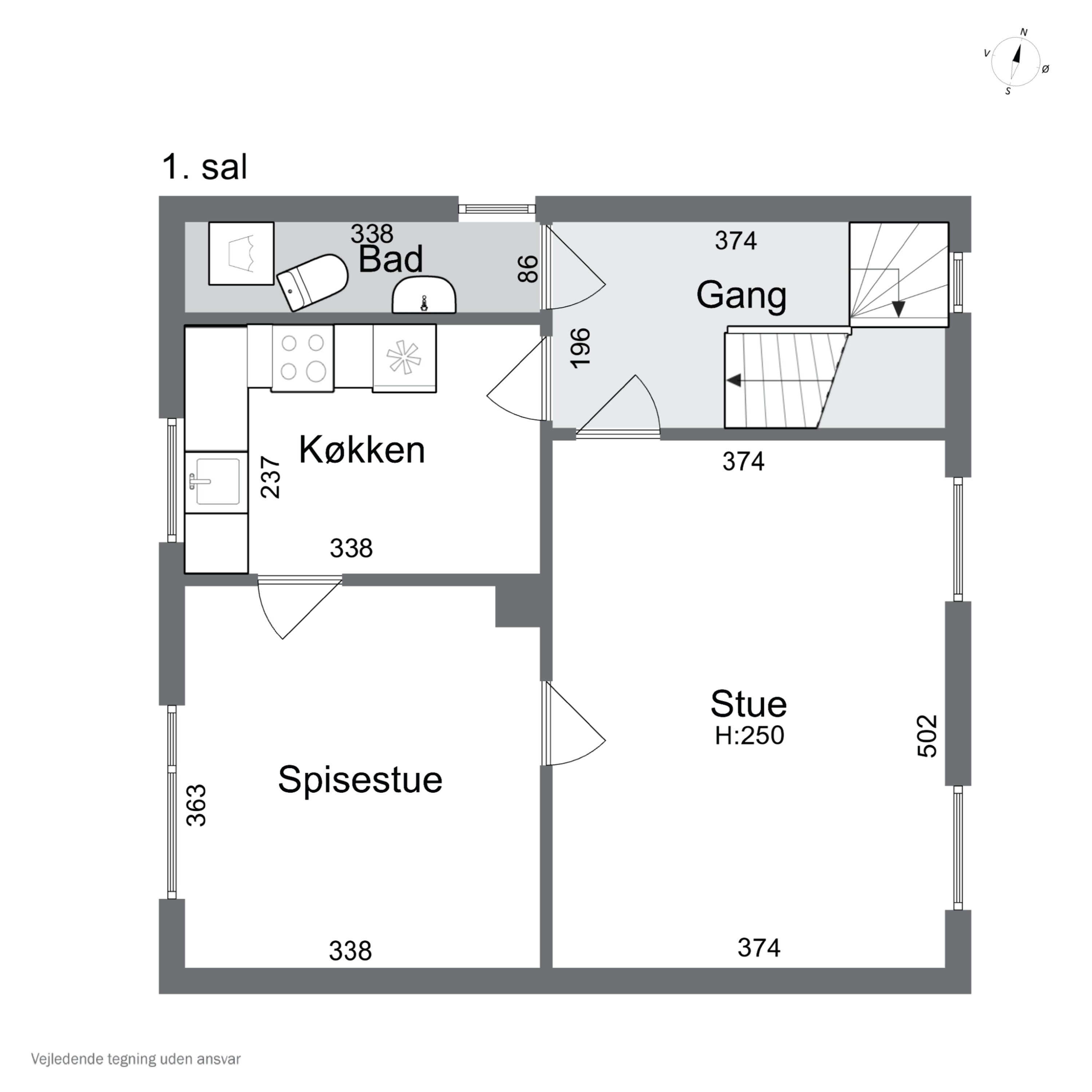 Plantegninger billede af Kristiansgade 33, 1., 7430 Ikast