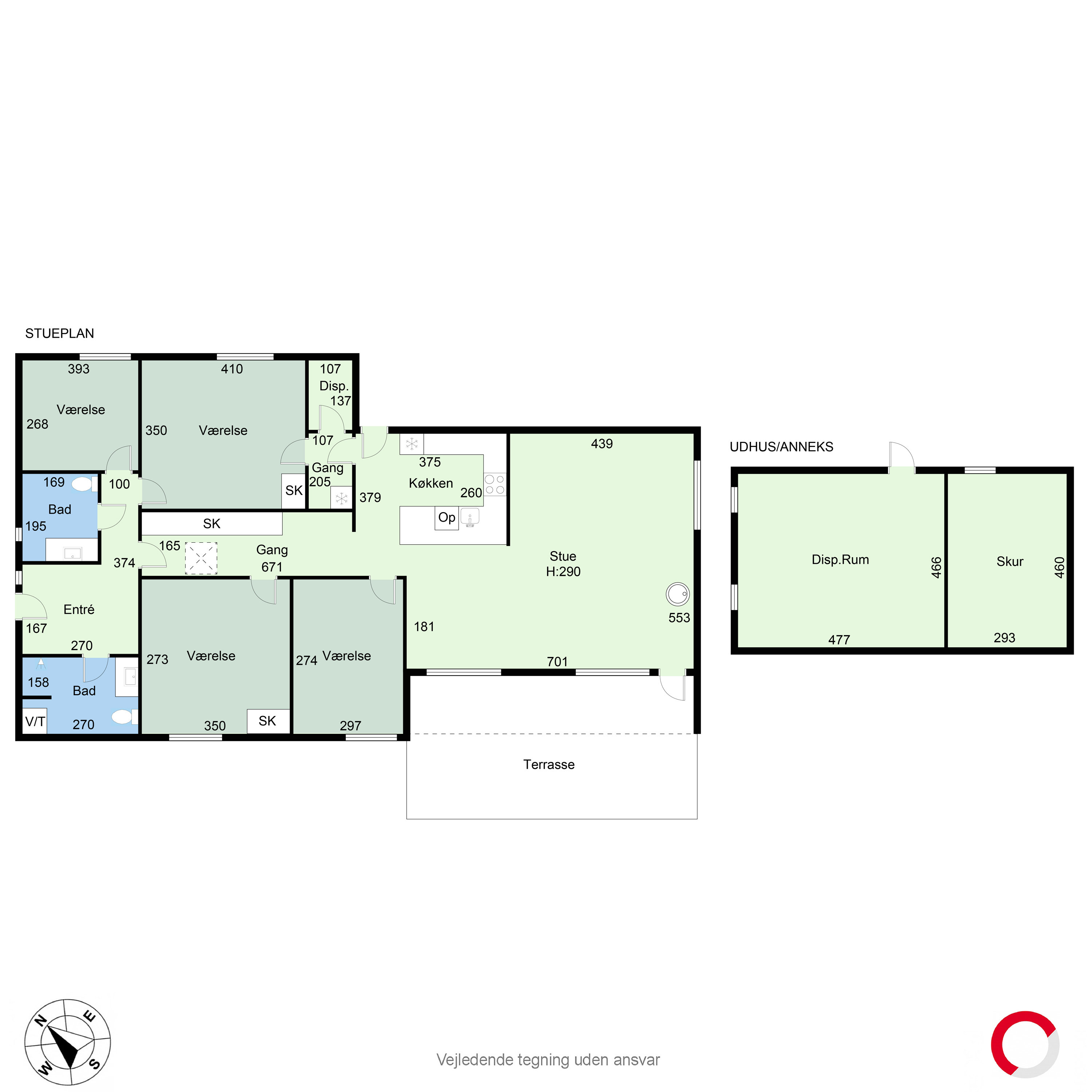 Plantegninger billede af Havkærvej 32, 8381 Tilst