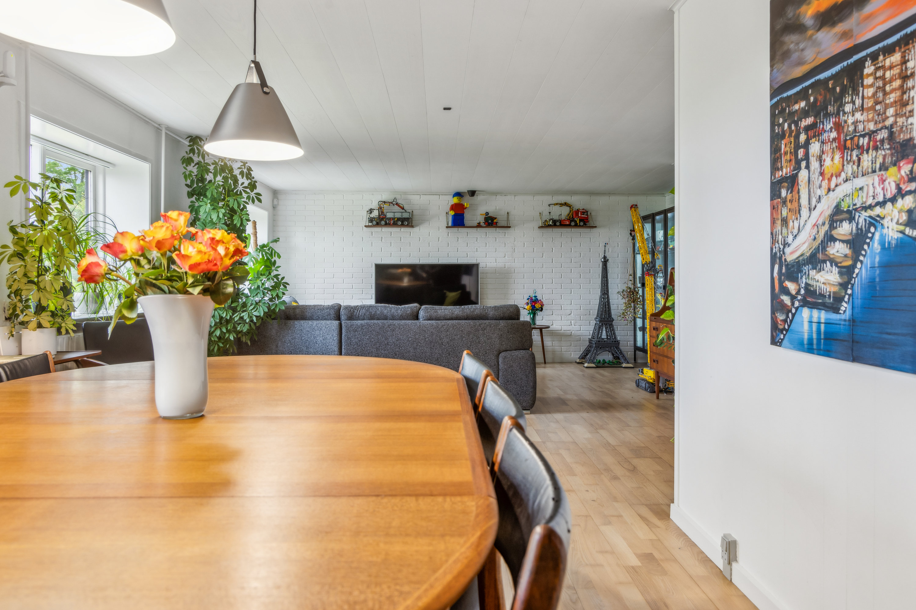 Fremhævet stue billede i fuldskærmstilstand. Billede af Bjørnbækvej 4, Ravnstrup, 9320 Hjallerup