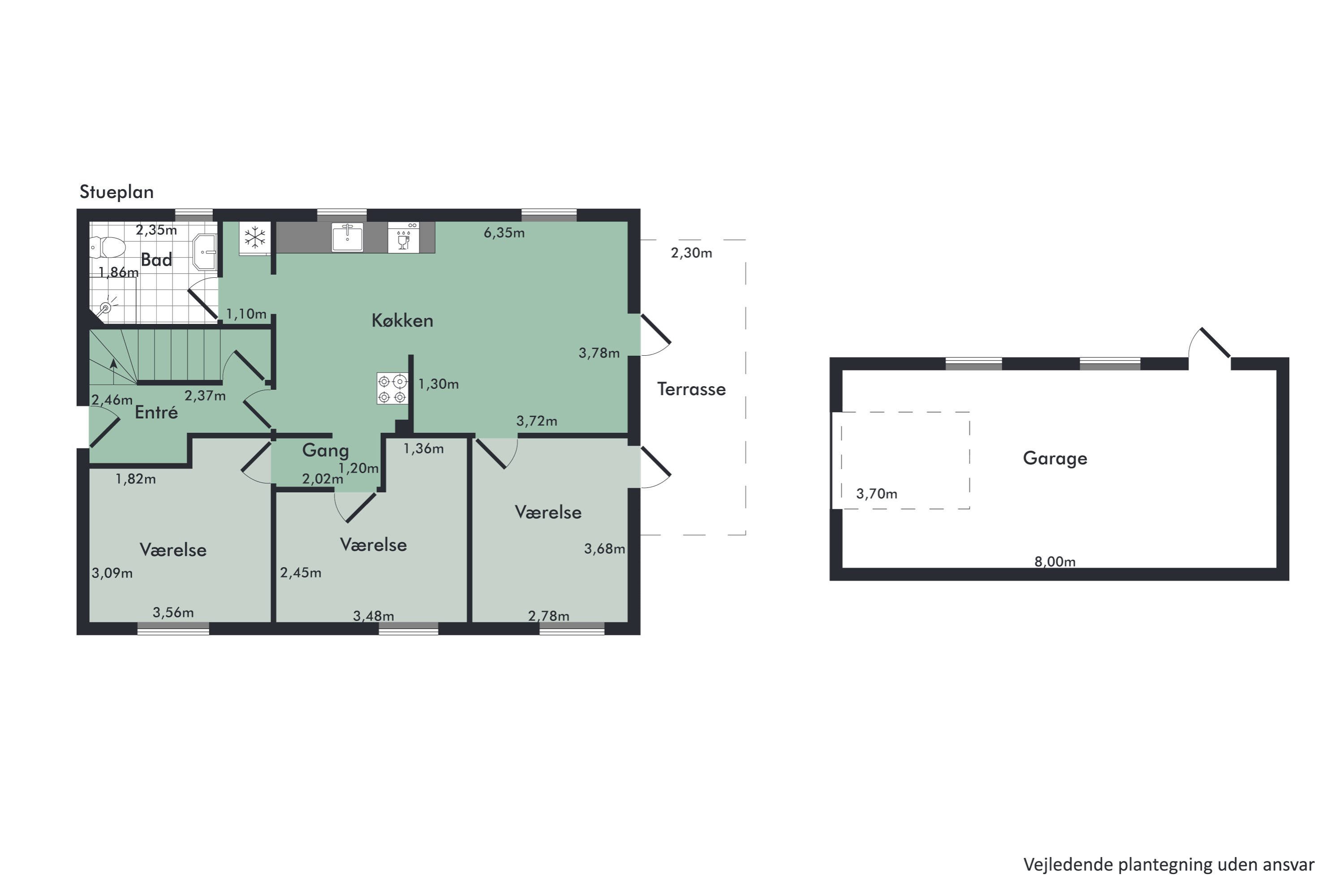 Plantegninger billede af Strandvej 1, 9560 Hadsund