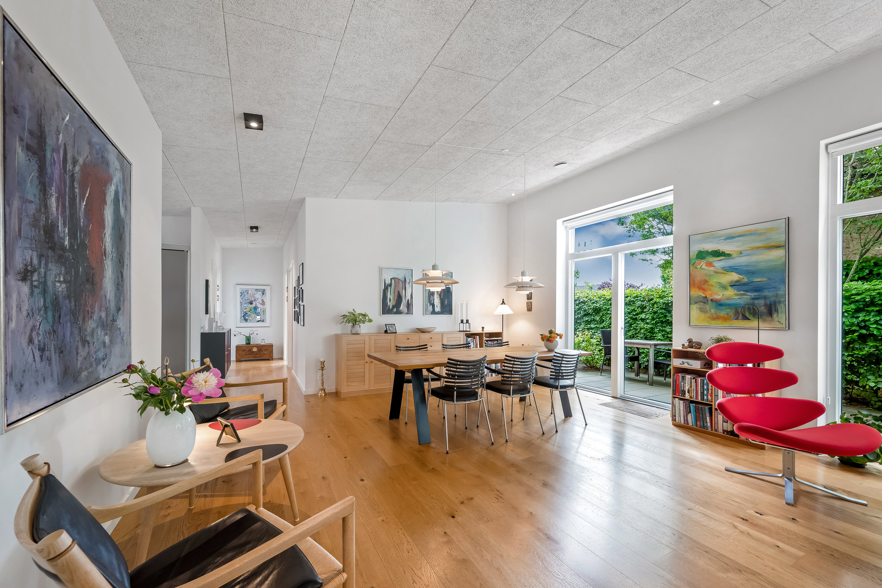 Fremhævet stue billede i fuldskærmstilstand. Billede af Kongshøjvej 13, 6950 Ringkøbing