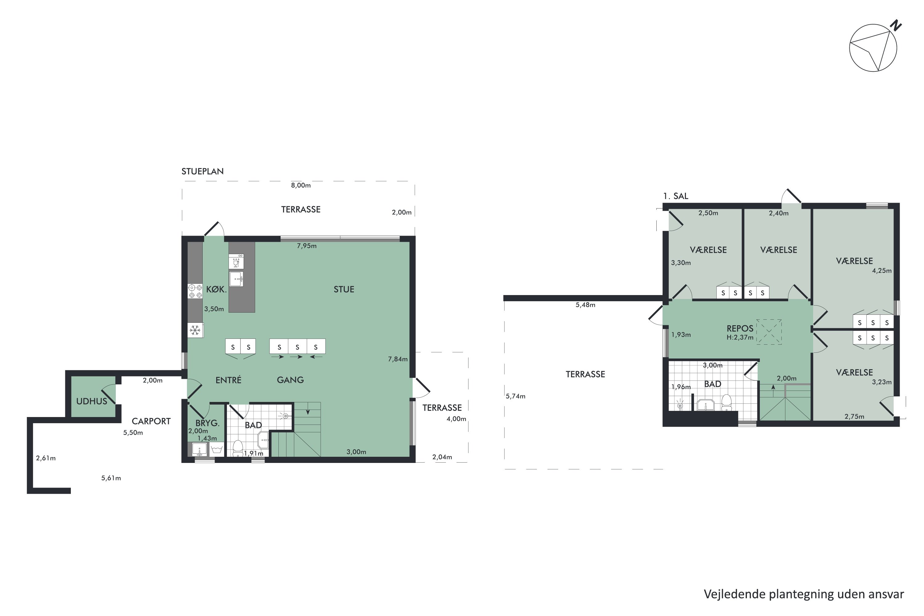 Plantegninger billede af Elektravej 13, Gug, 9210 Aalborg SØ