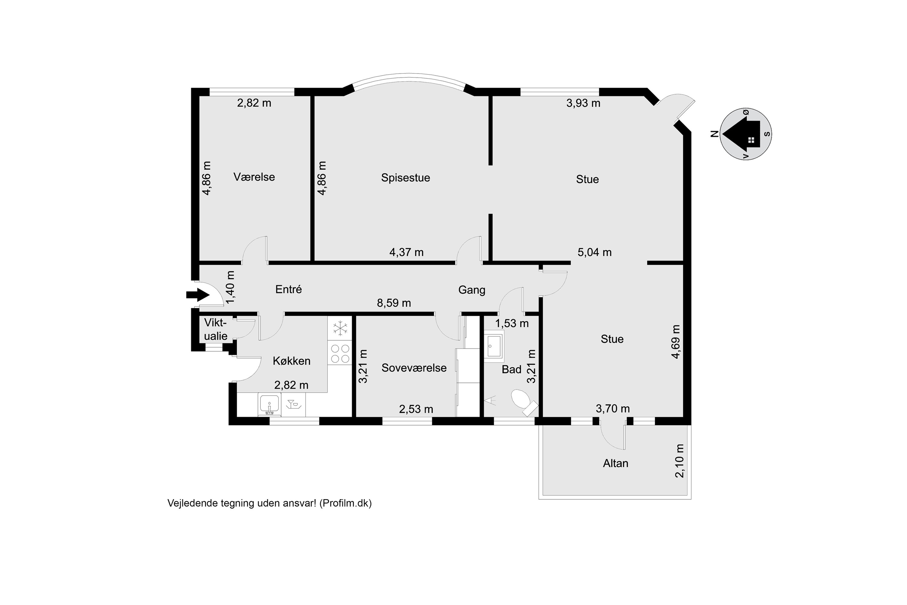 Plantegninger billede af Dalgasgade 17B, 2. tv., 7400 Herning