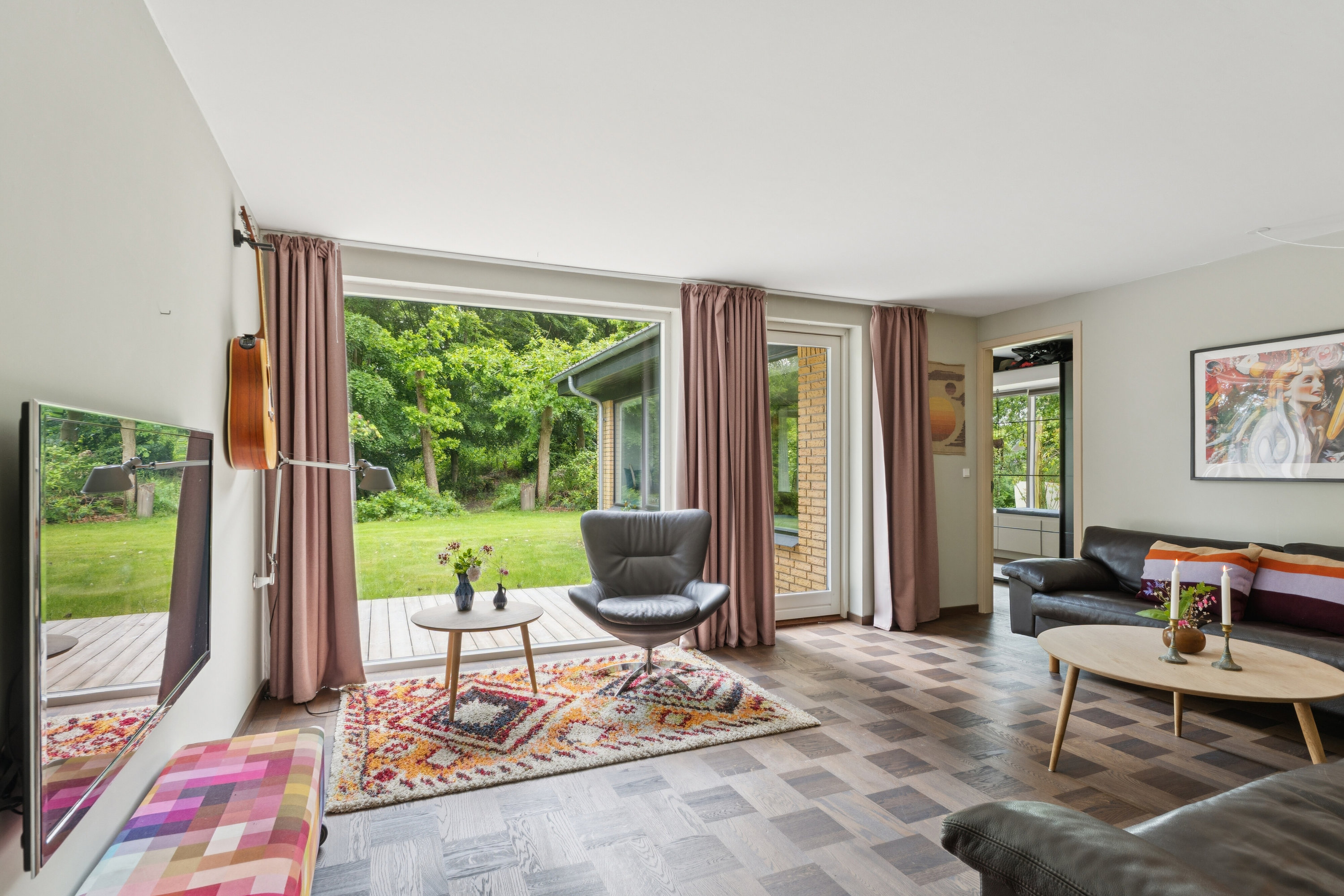 Fremhævet stue billede i fuldskærmstilstand. Billede af Risumvej 41, 8600 Silkeborg