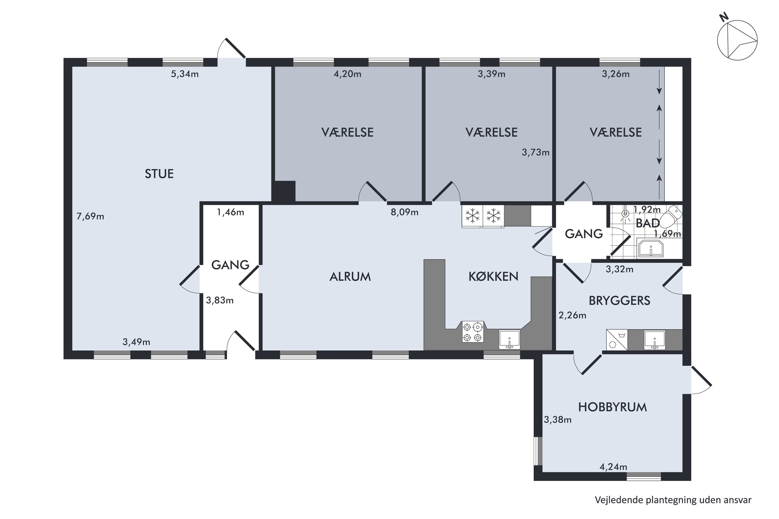 Plantegninger billede af Fjelby 12, Skovby, 6470 Sydals