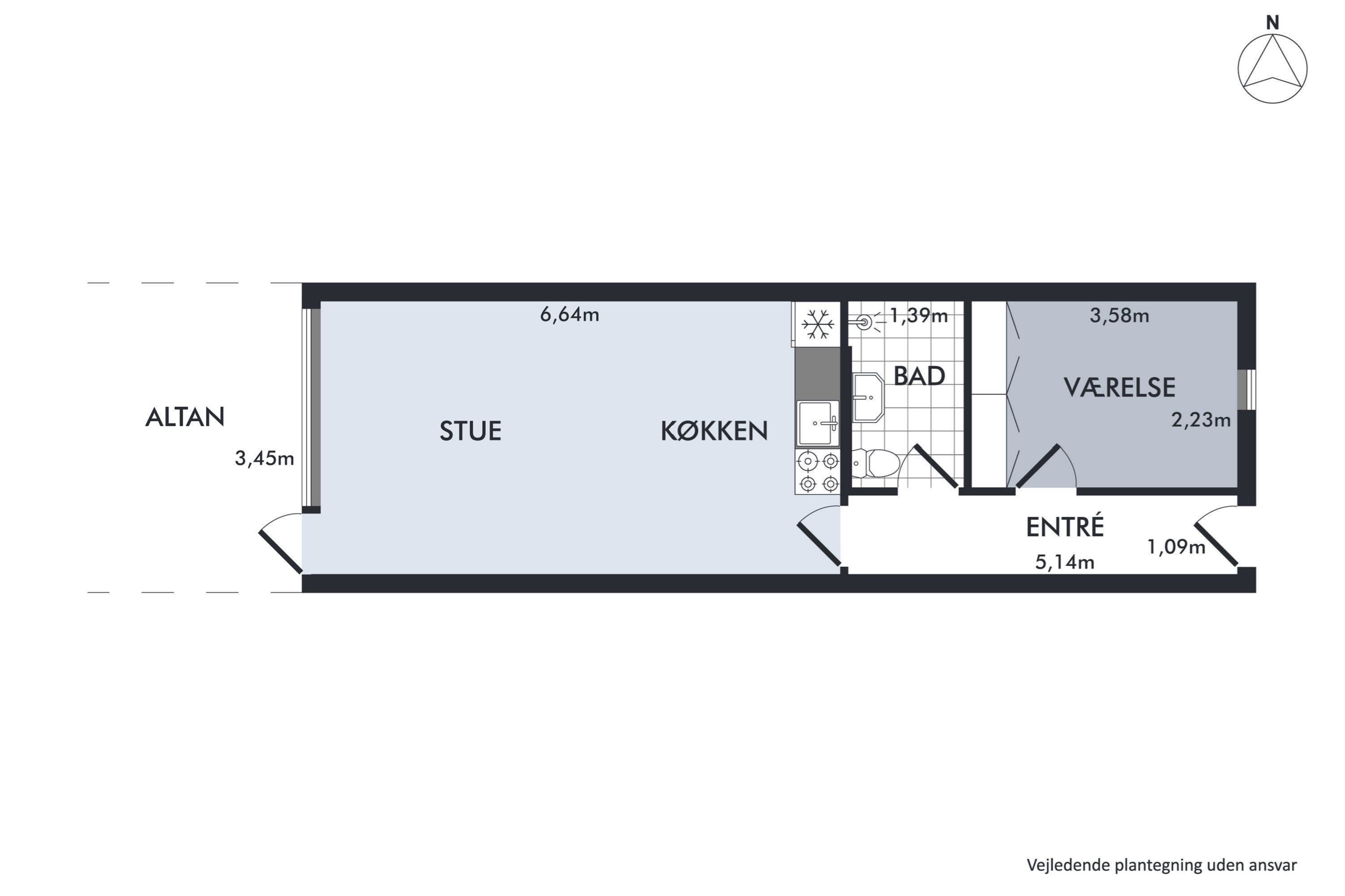 Plantegninger billede af Klintealle 1G, 1. 205., 5600 Faaborg