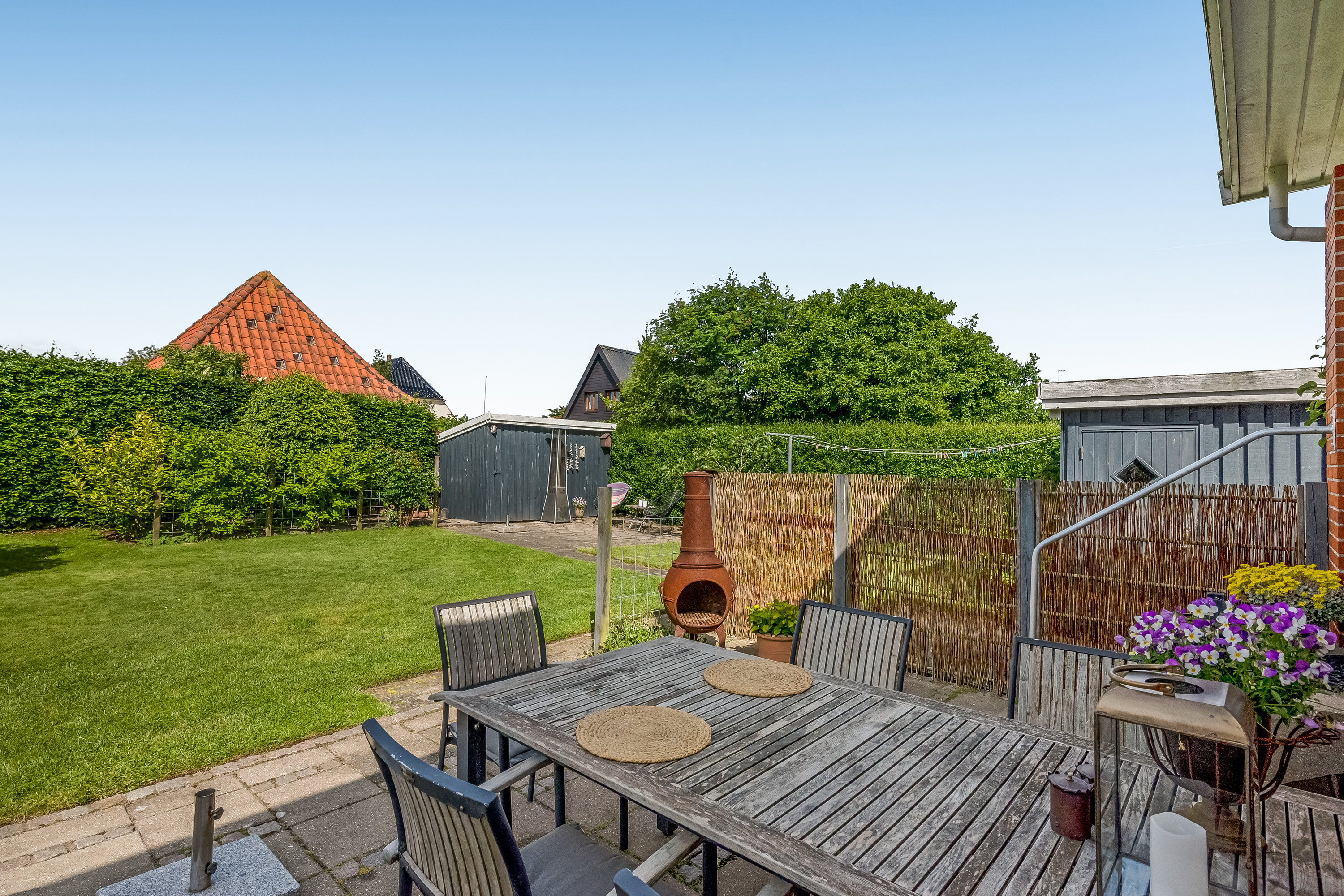 Fremhævet terrasse billede i fuldskærmstilstand. Billede af Skovbrynet 3, 7620 Lemvig