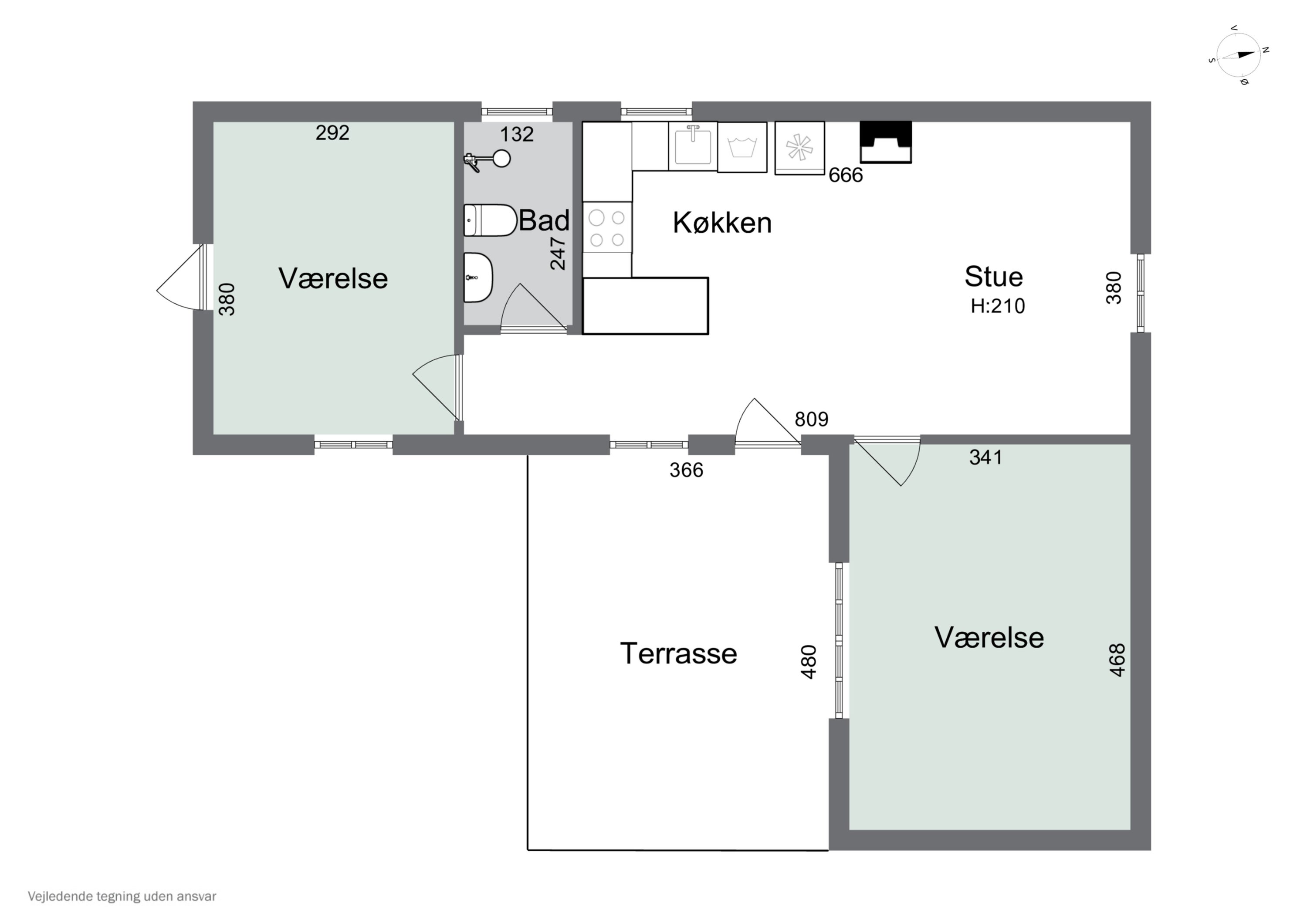 Plantegninger billede af Mosestien 13, 4400 Kalundborg