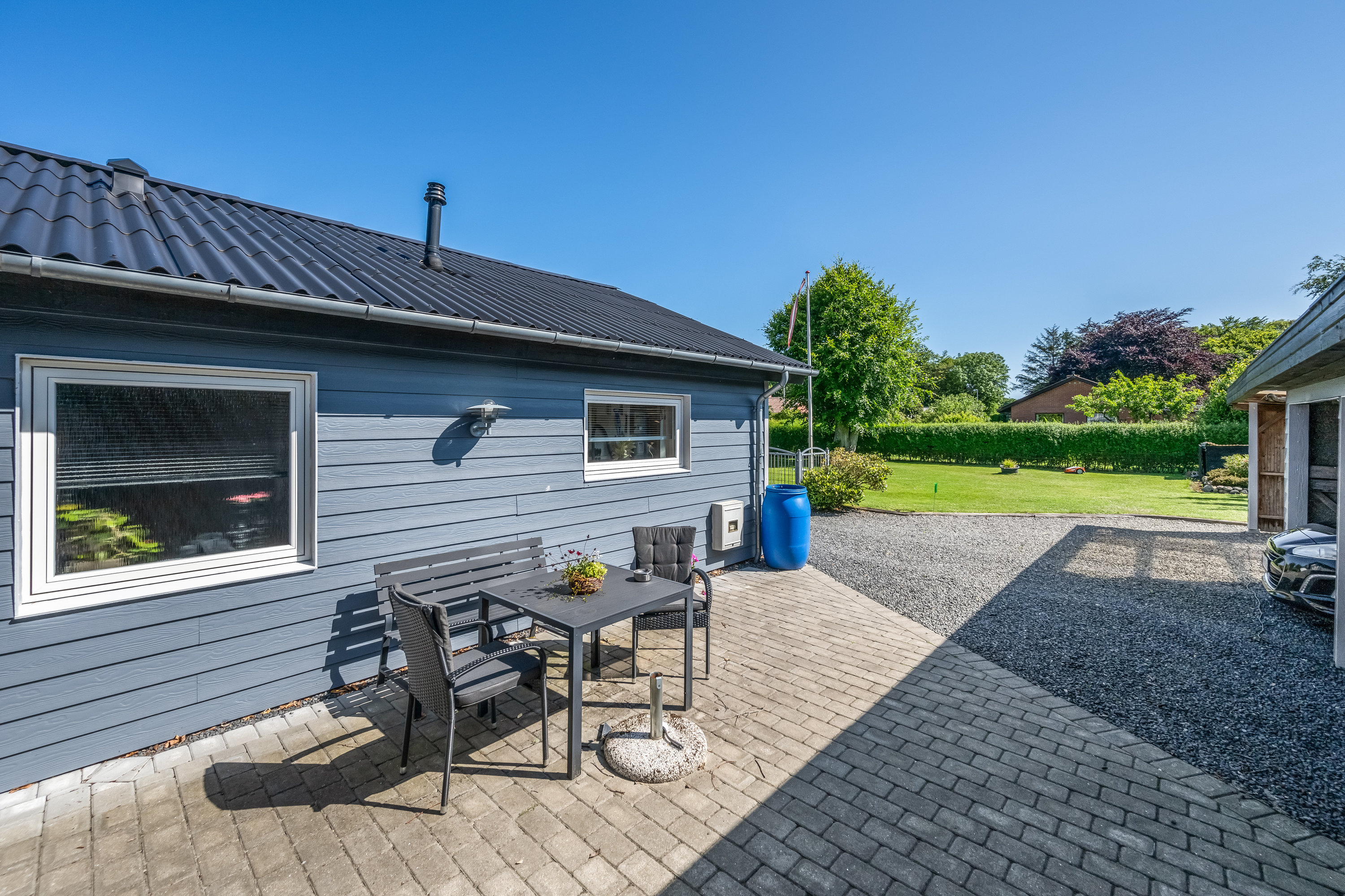 Fremhævet terrasse billede i fuldskærmstilstand. Billede af Stadionalle 2, Borris, 6900 Skjern