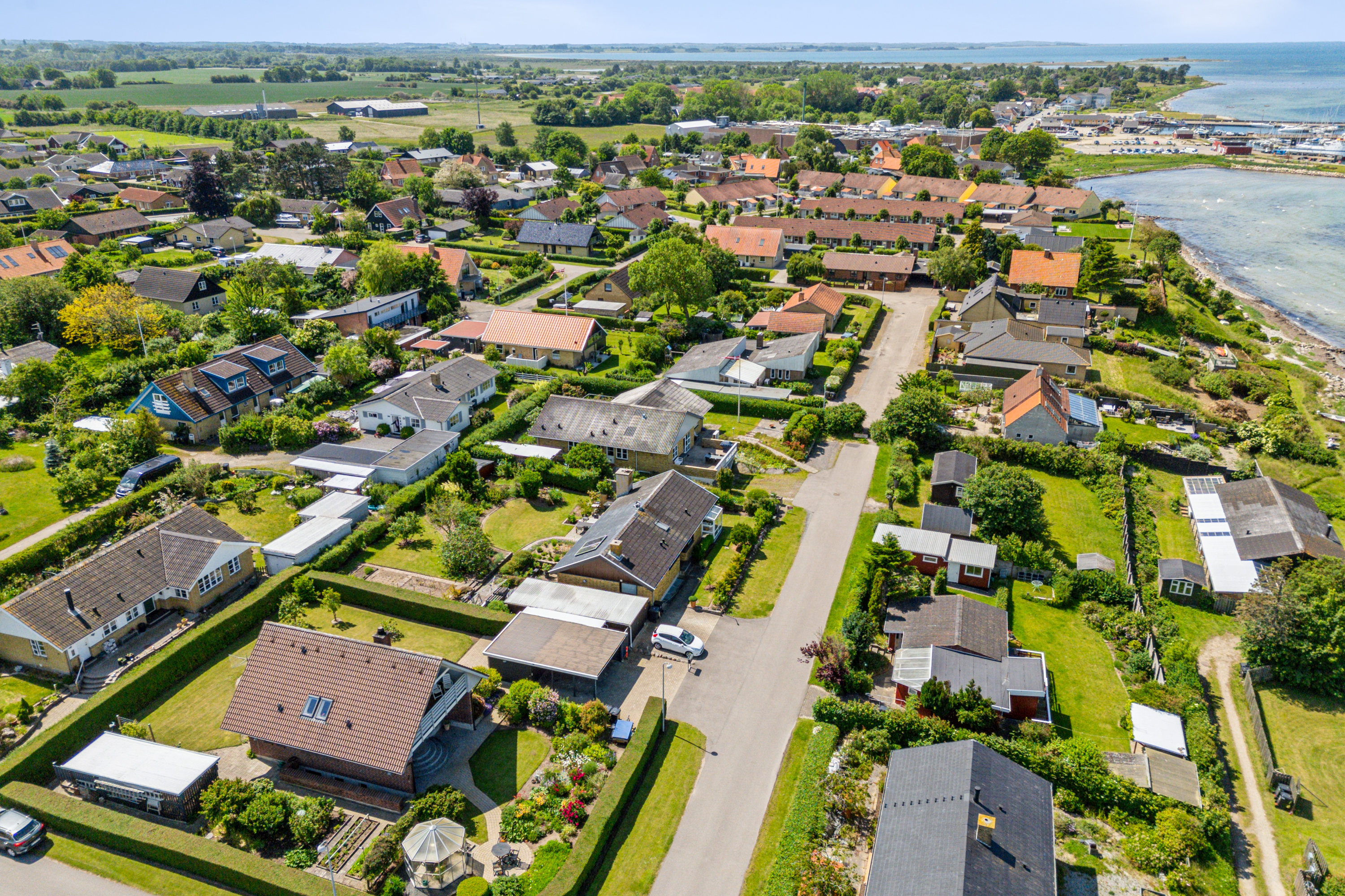 Fremhævet luftfoto billede i fuldskærmstilstand. Billede af Bøgevej 25, Havnsø, 4591 Føllenslev