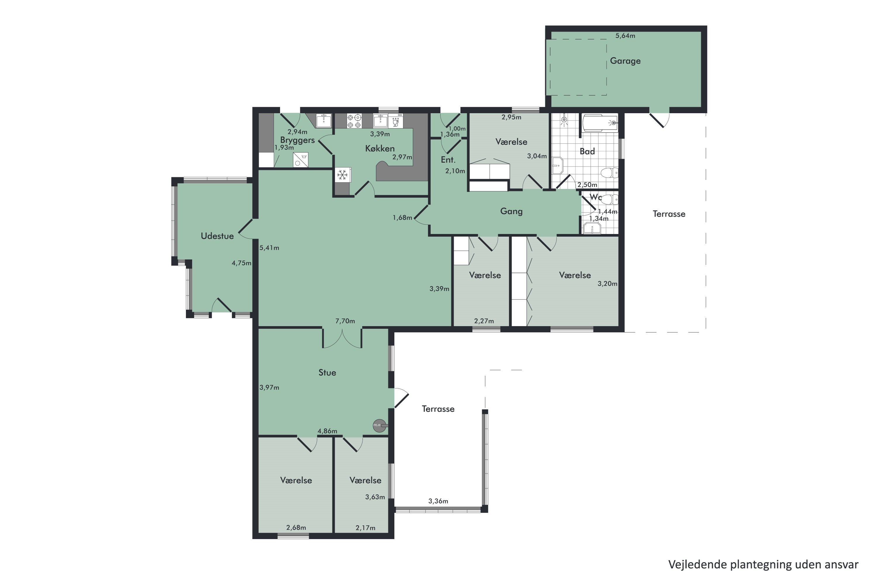 Plantegninger billede af Granvænget 3, 8970 Havndal