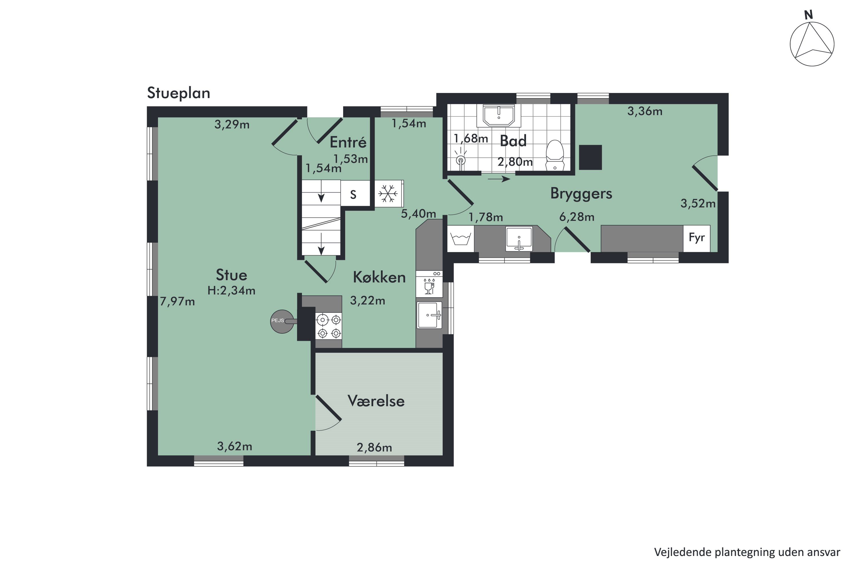 Plantegninger billede af Udbynedervej 34, Udbyneder, 8970 Havndal