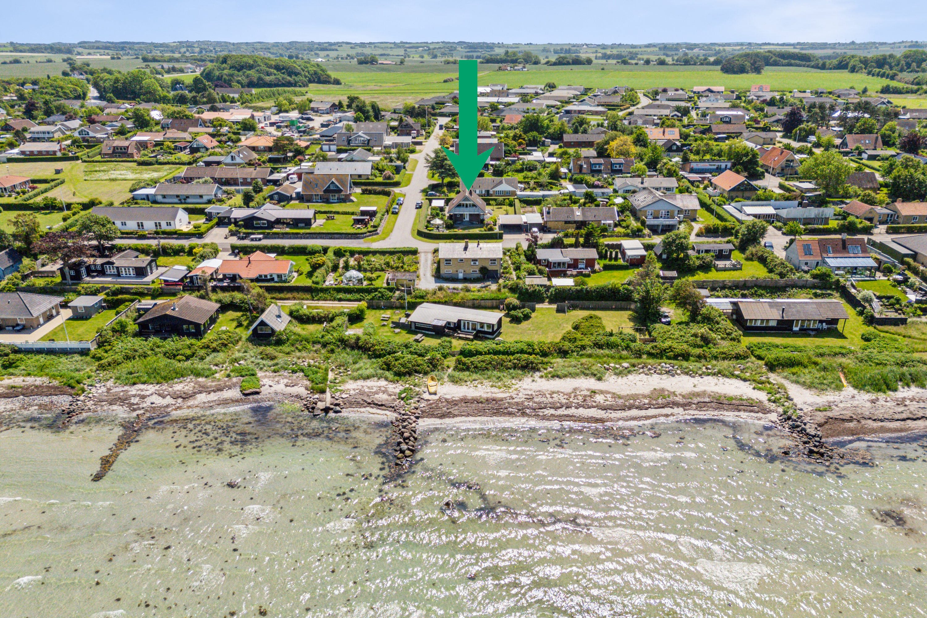 Fremhævet luftfoto billede i fuldskærmstilstand. Billede af Bøgevej 25, Havnsø, 4591 Føllenslev