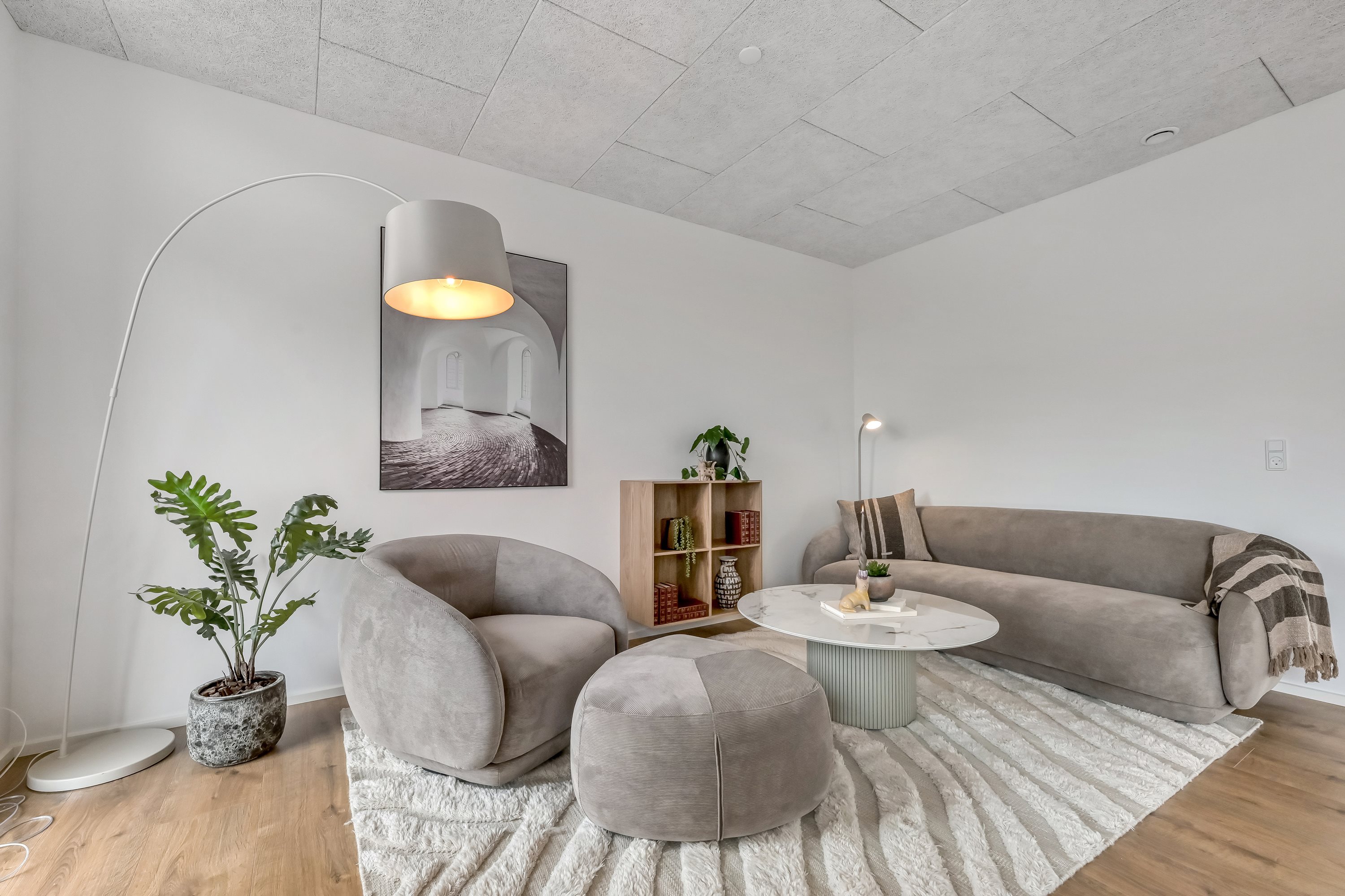 Fremhævet stue billede i fuldskærmstilstand. Billede af Tavlund Krat 6, Lind, 7400 Herning