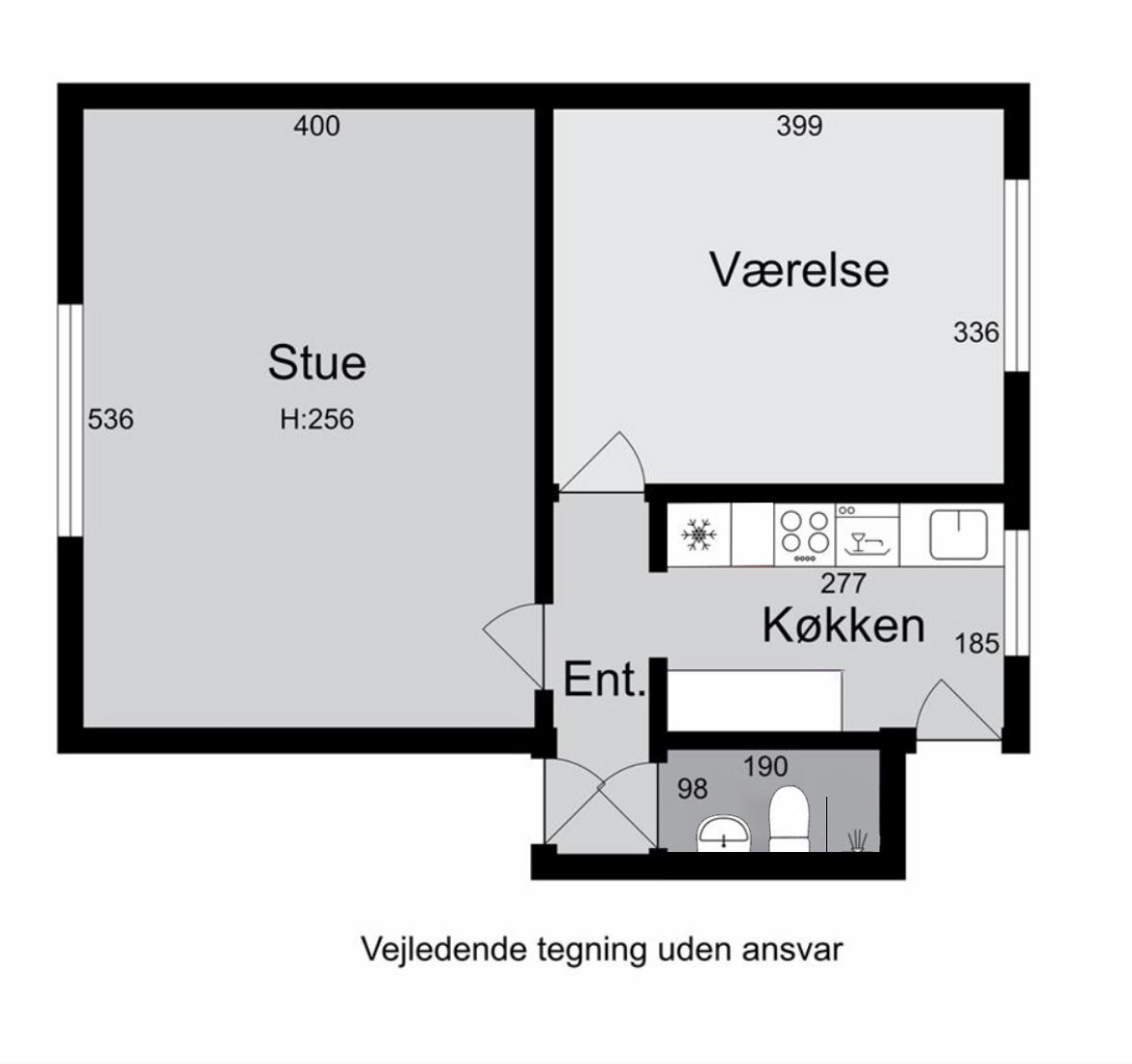 Plantegninger billede af Suensonsgade 16, st.. tv., 9000 Aalborg