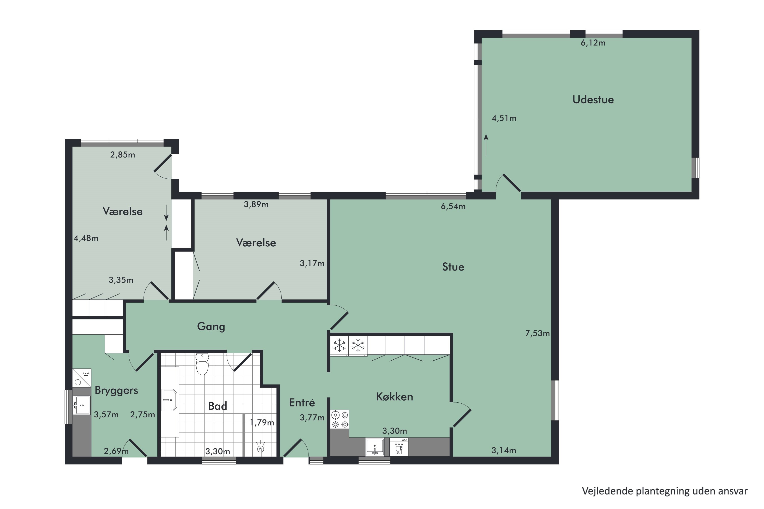 Plantegninger billede af Burholt 15, 9560 Hadsund