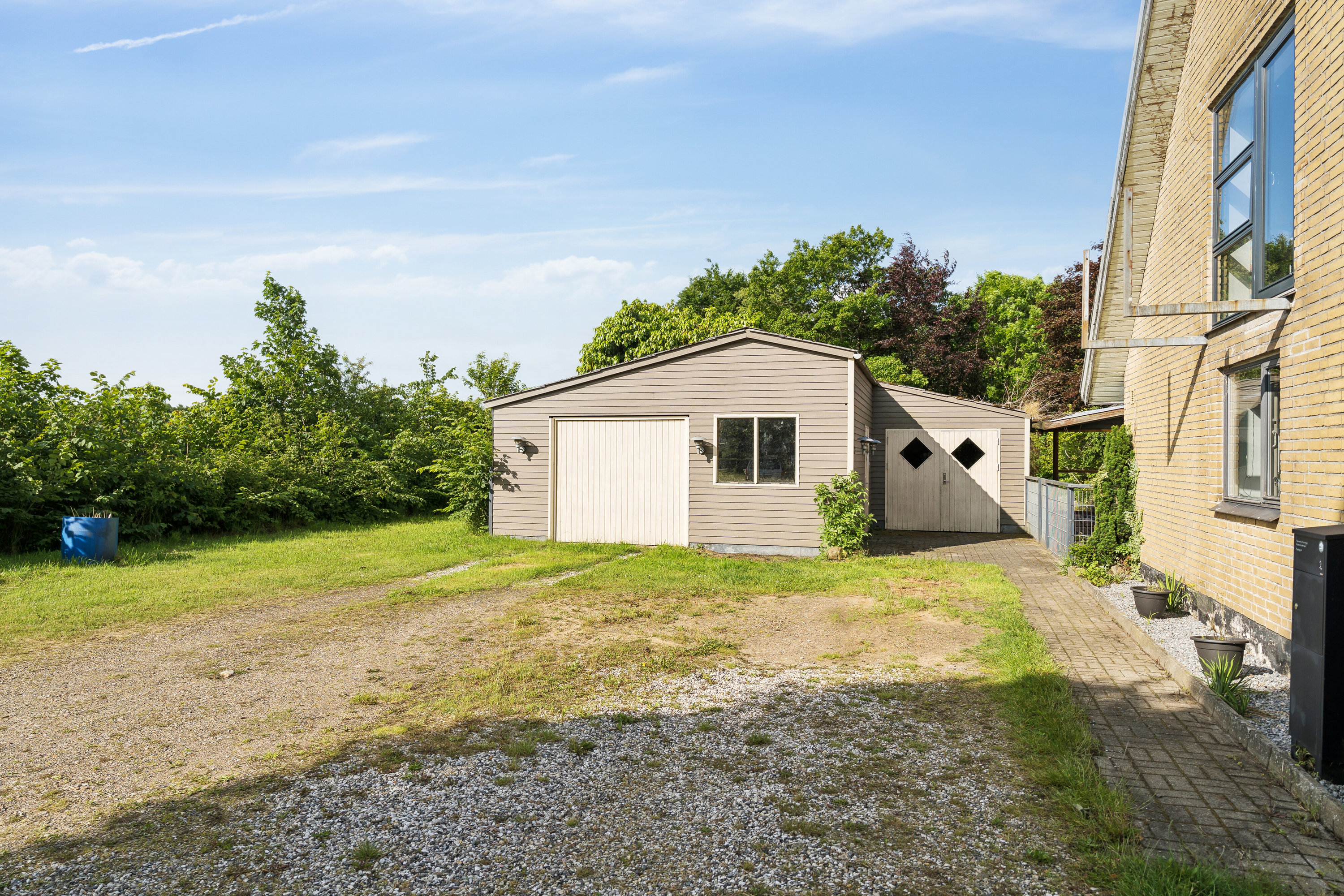 Fremhævet set fra haven billede i fuldskærmstilstand. Billede af Markvænget 2, Grønhøj, 7470 Karup J