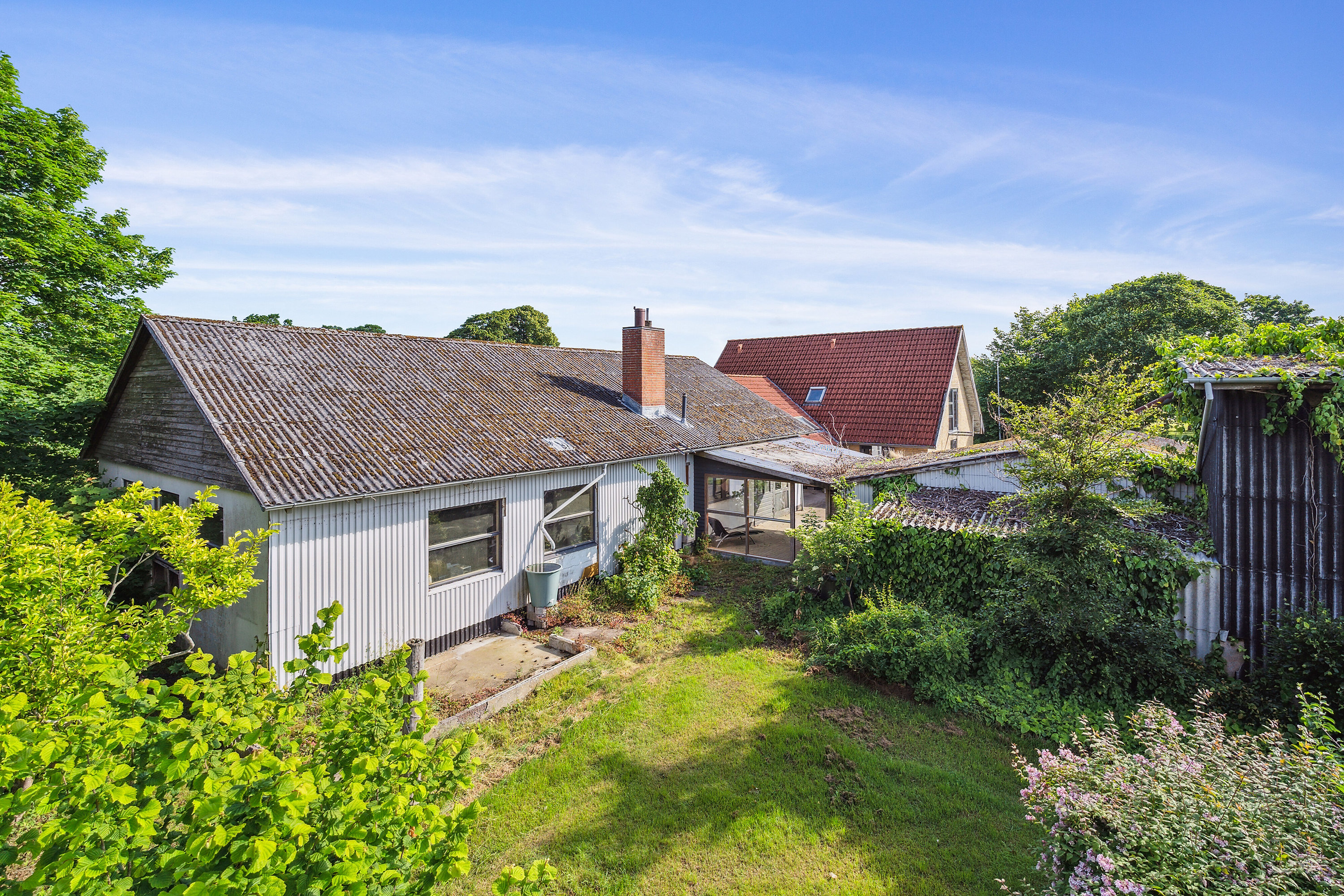 Fremhævet set fra haven billede i fuldskærmstilstand. Billede af Markvænget 2, Grønhøj, 7470 Karup J