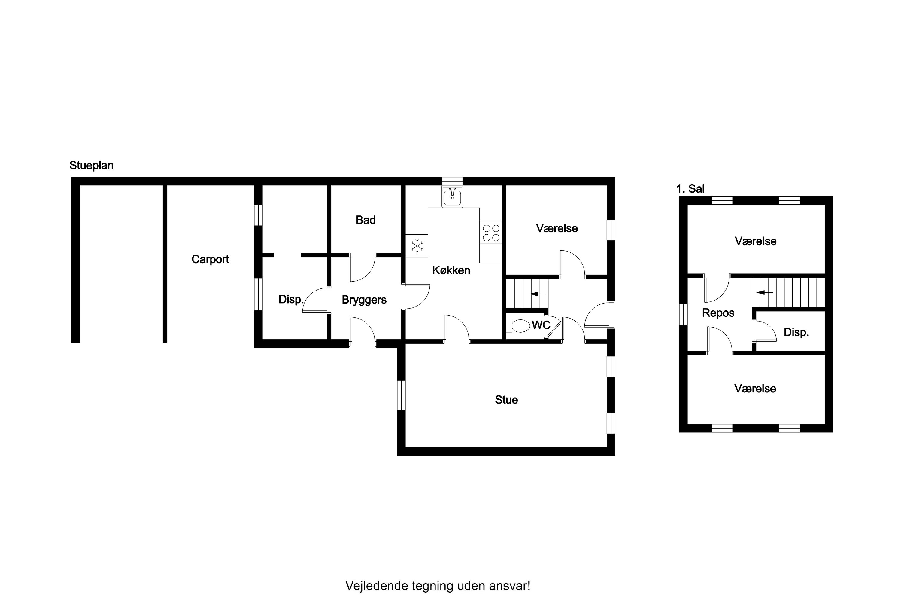 Plantegninger billede af Bjerregårdvej 6, Stadil, 6980 Tim