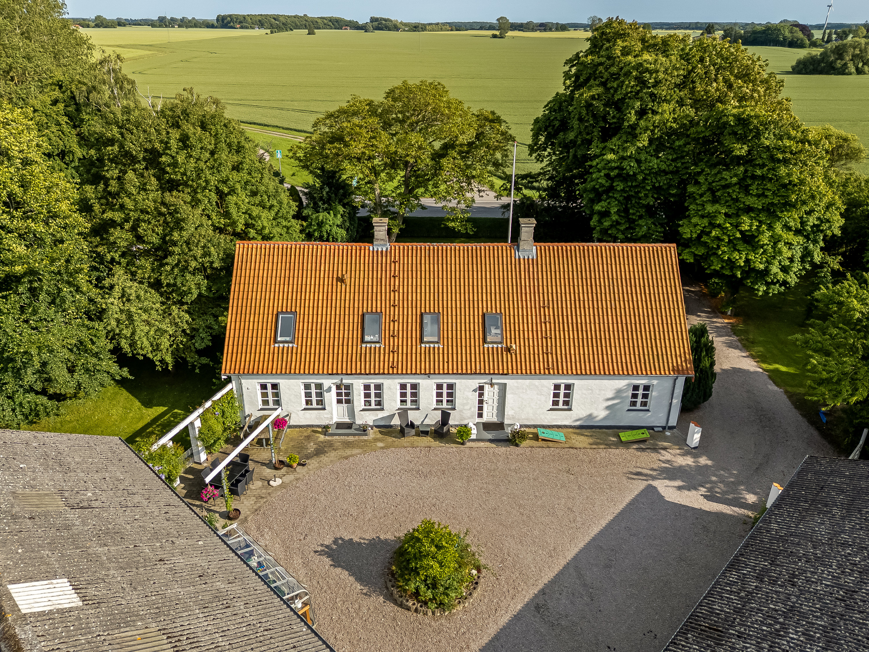 Fremhævet luftfoto billede i fuldskærmstilstand. Billede af Maribovej 150, Forneby, 4990 Sakskøbing