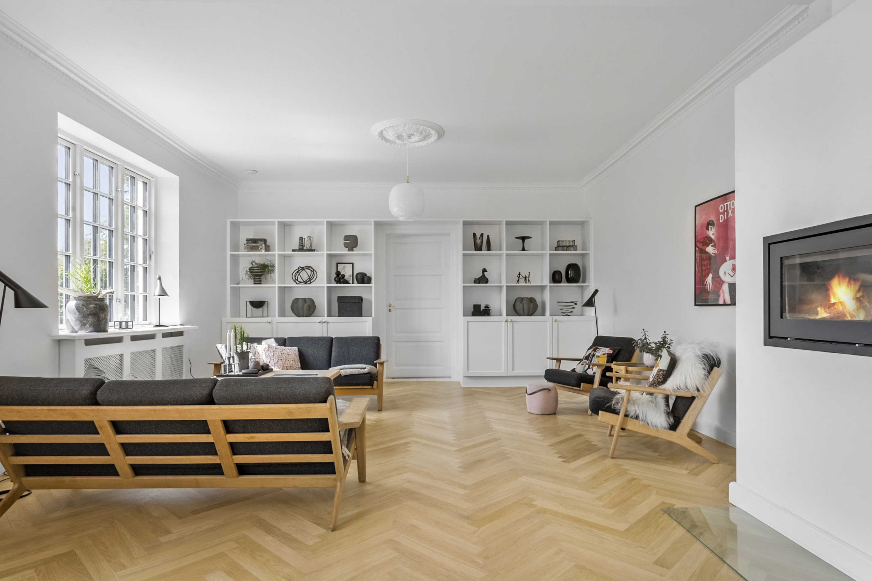 Fremhævet stue billede i fuldskærmstilstand. Billede af Frydendal 15, 6200 Aabenraa