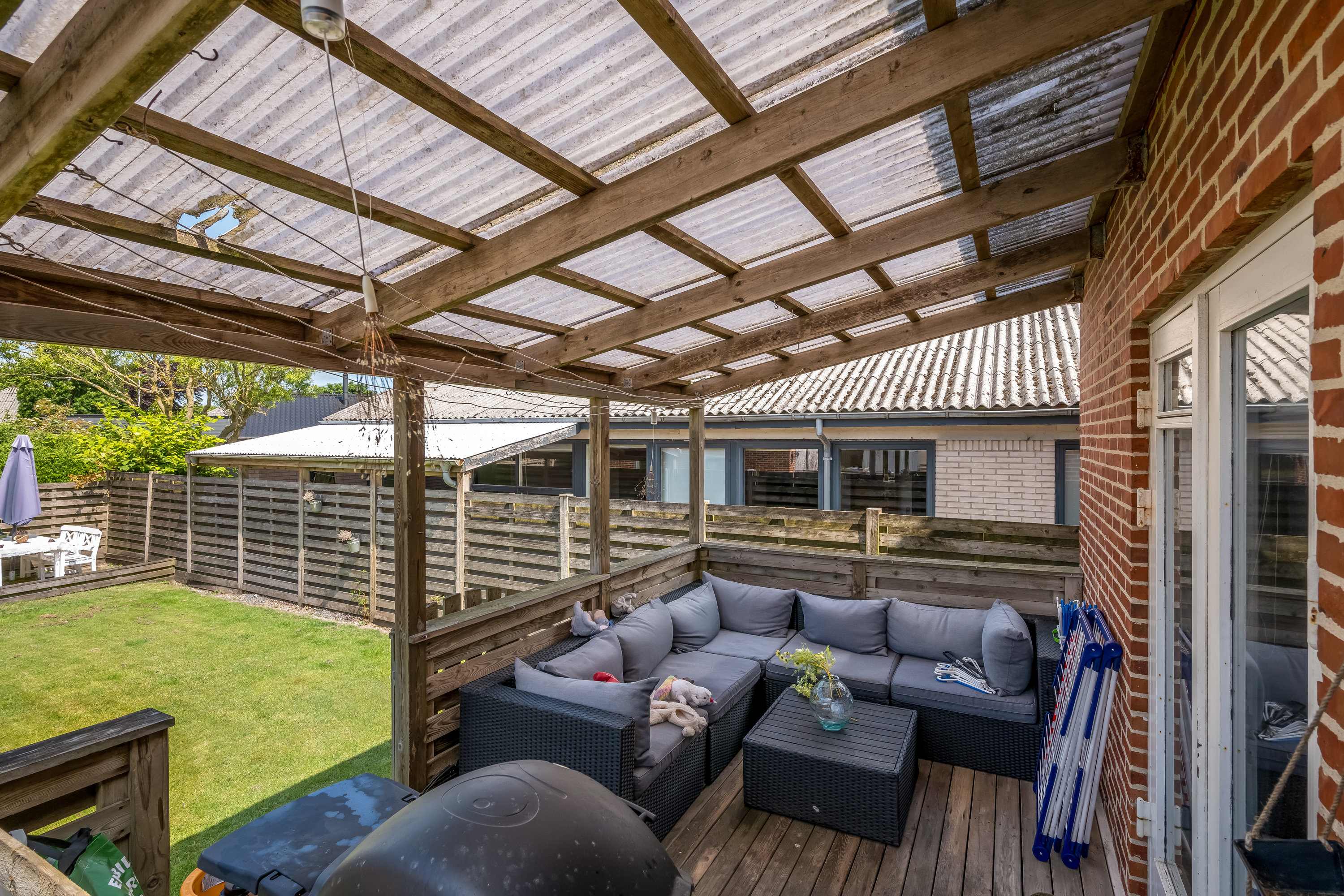 Fremhævet terrasse billede i fuldskærmstilstand. Billede af Østergade 51, 6900 Skjern