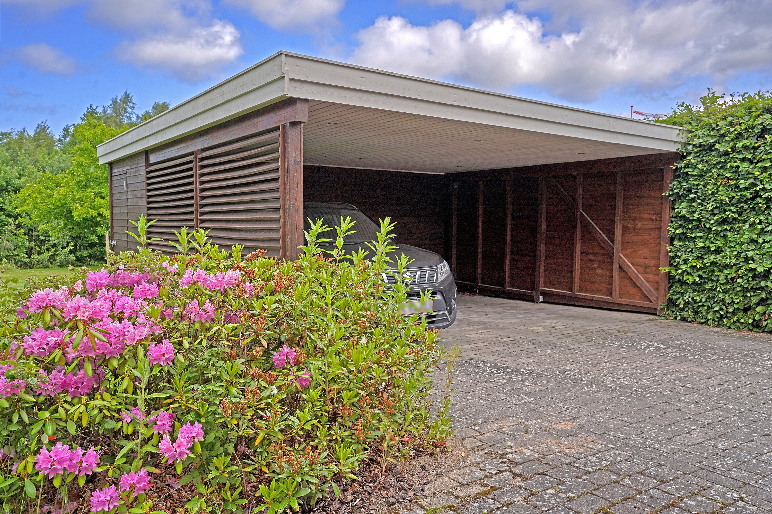 Fremhævet carport billede i fuldskærmstilstand. Billede af Breddam 21, 3230 Græsted