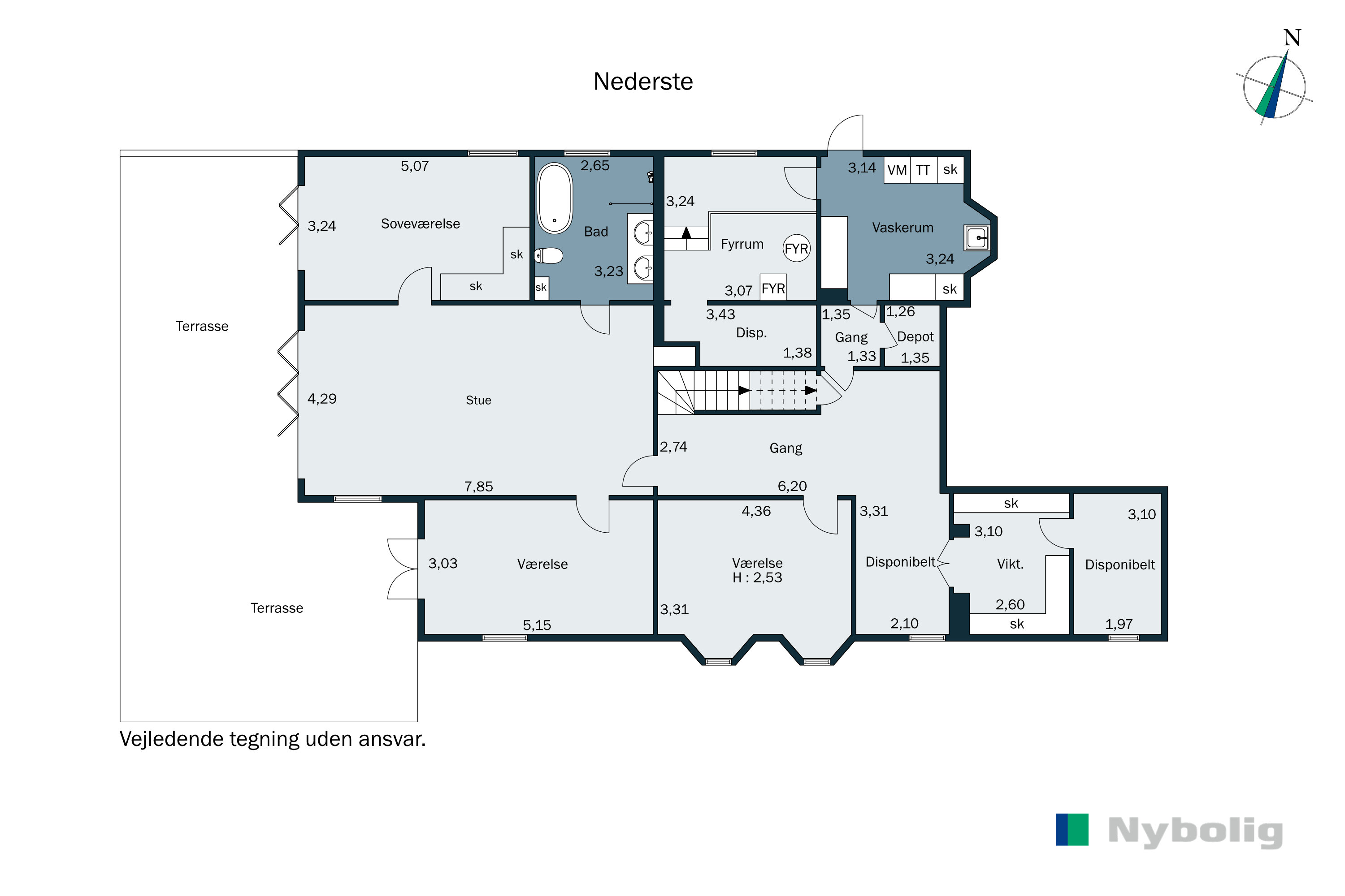 Plantegninger billede af Skovvej 61, 2820 Gentofte