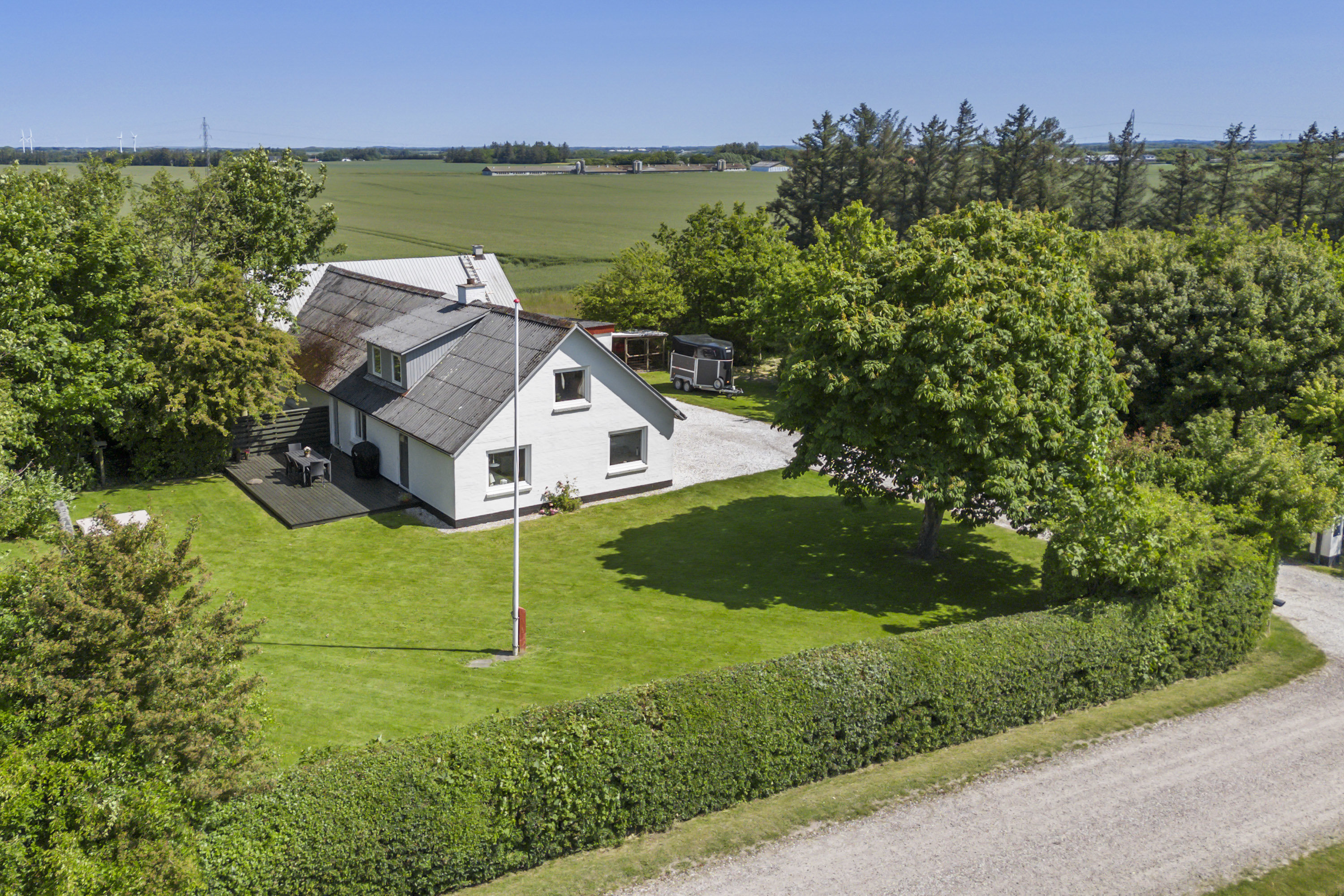 Fremhævet luftfoto billede i fuldskærmstilstand. Billede af Højlundsvej 47, Børglum, 9760 Vrå