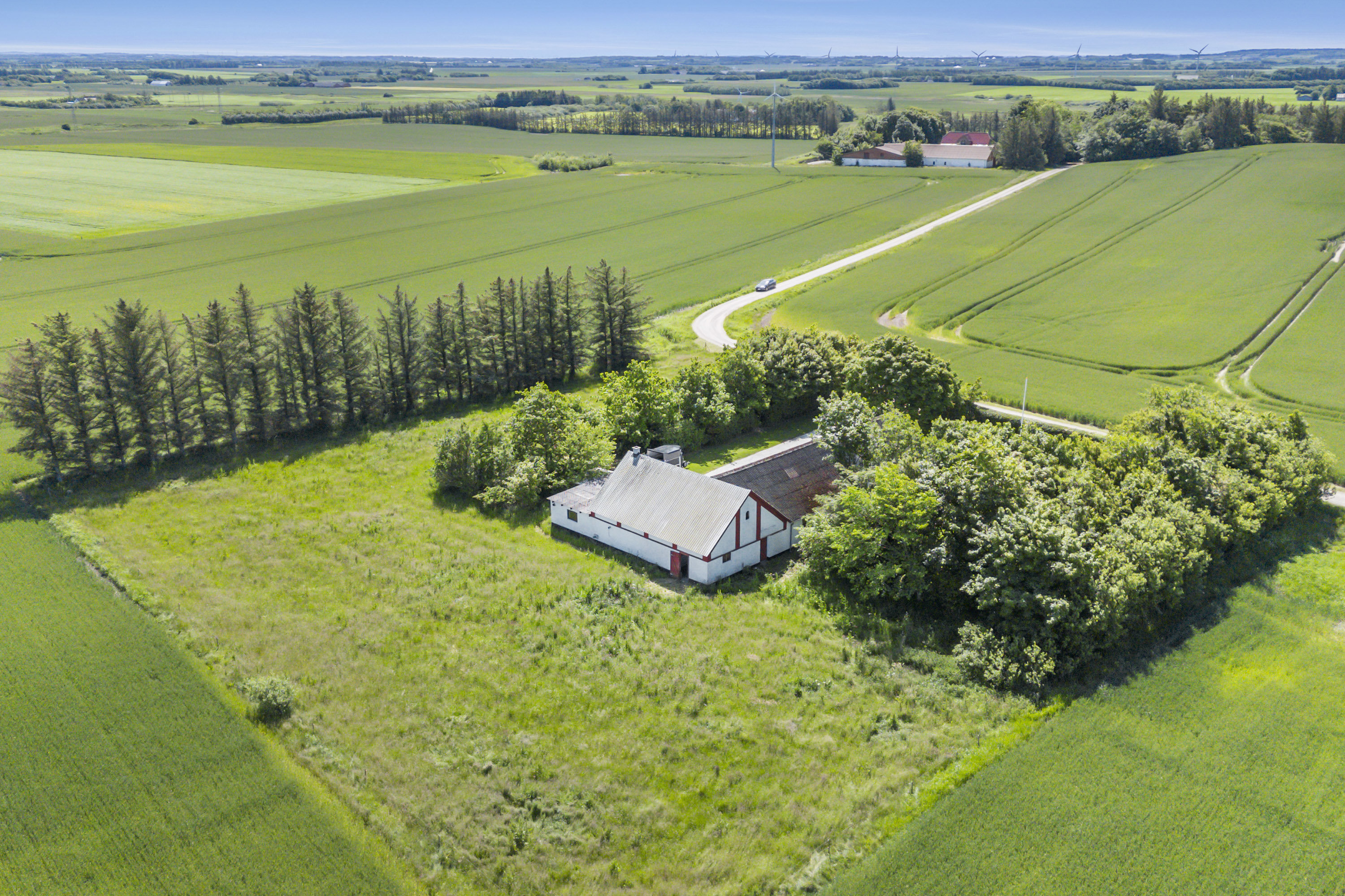 Fremhævet luftfoto billede i fuldskærmstilstand. Billede af Højlundsvej 47, Børglum, 9760 Vrå