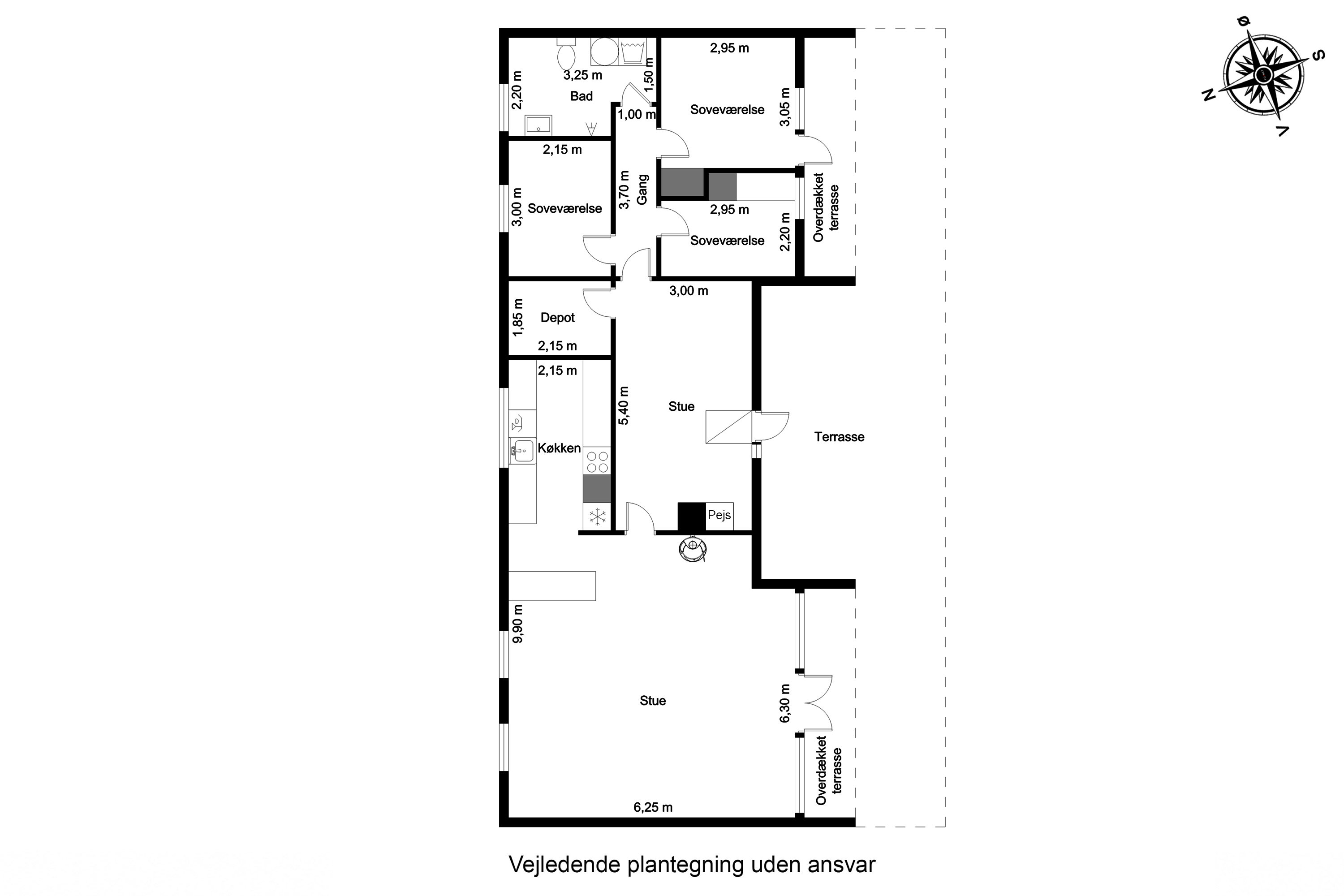 Plantegninger billede af Grønningen 17, 6857 Blåvand