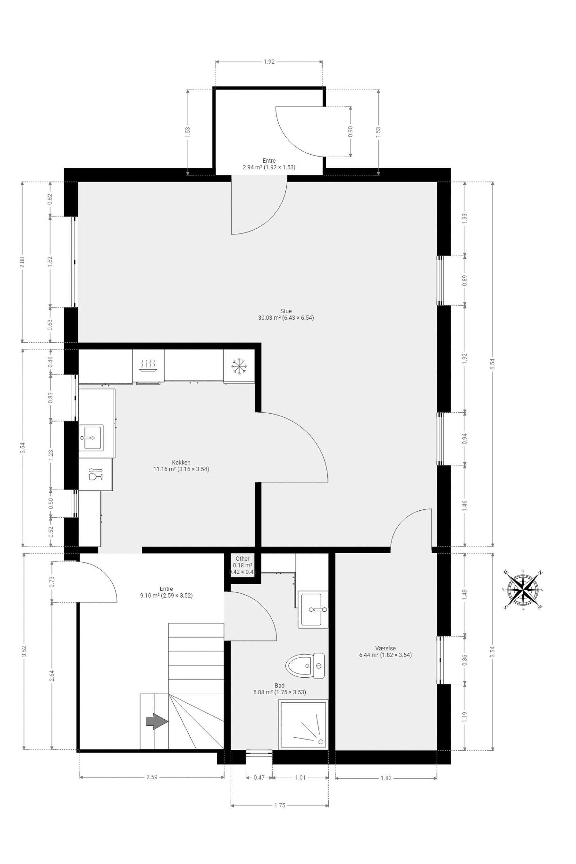 Plantegninger billede af Sinebjergvej 6, Bjerne, 5600 Faaborg