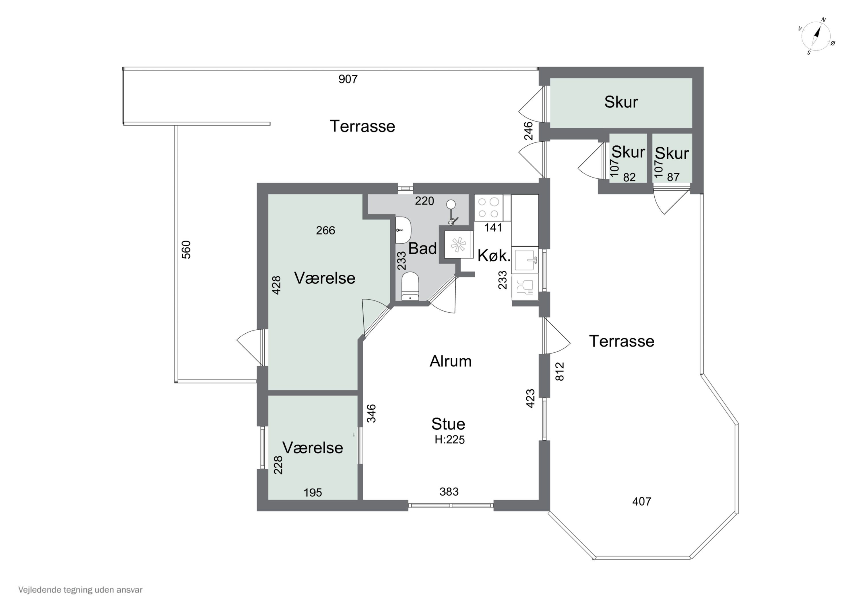 Plantegninger billede af Ved Stranden 25, Skal Klit, 9800 Hjørring