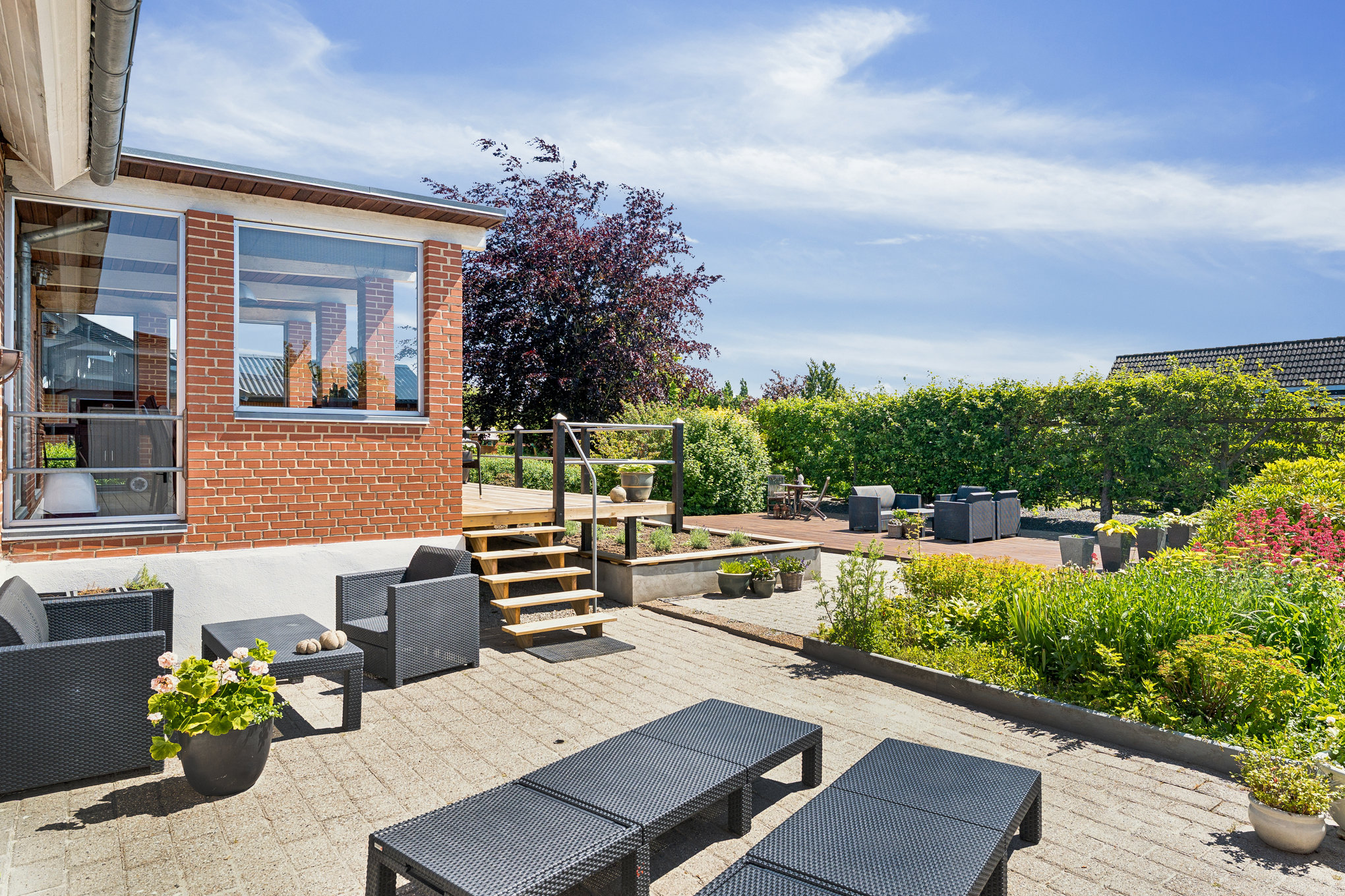 Fremhævet terrasse billede i fuldskærmstilstand. Billede af Gyvelvej 5, 8930 Randers NØ