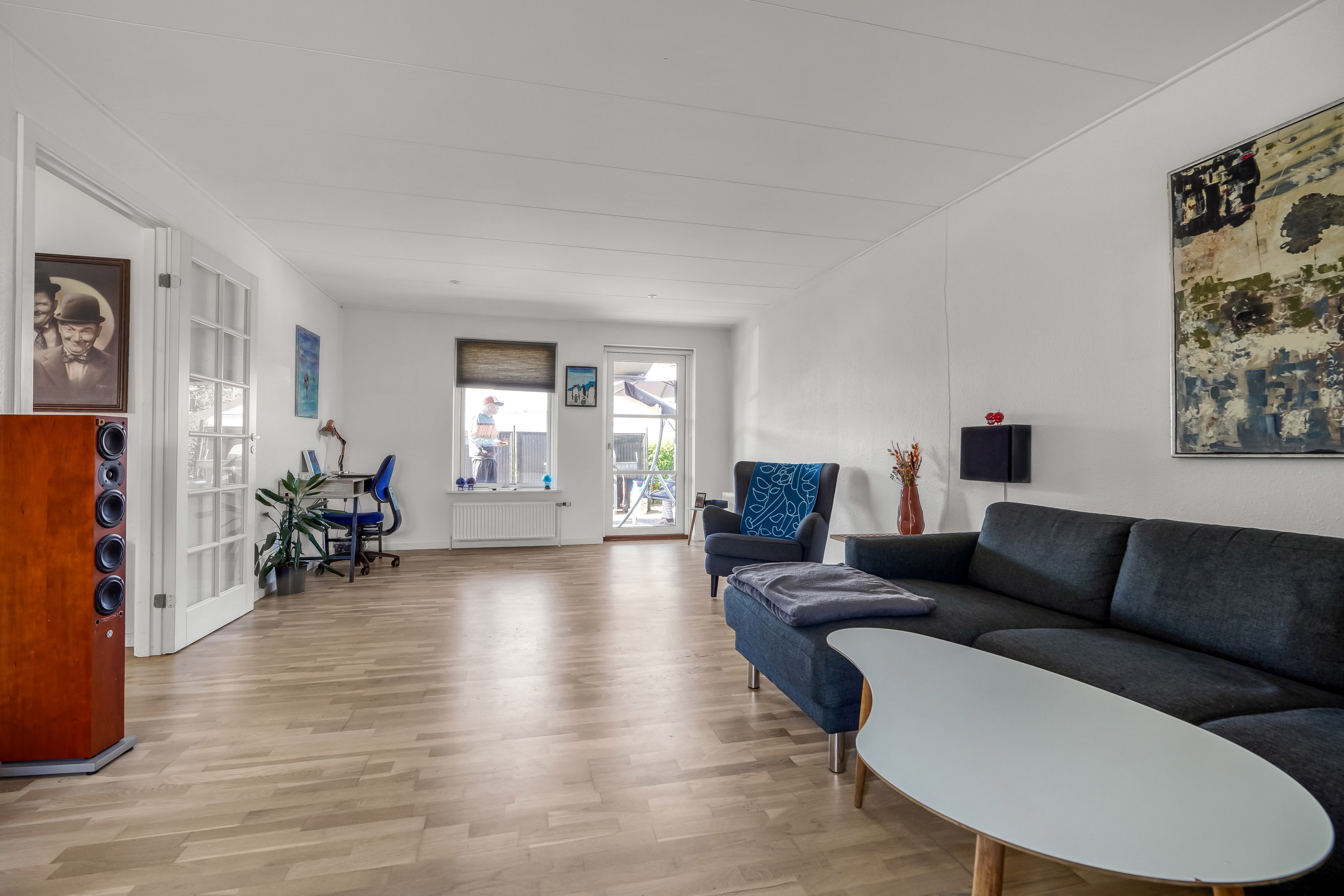 Fremhævet stue billede i fuldskærmstilstand. Billede af Hybenvej 45, 8763 Rask Mølle