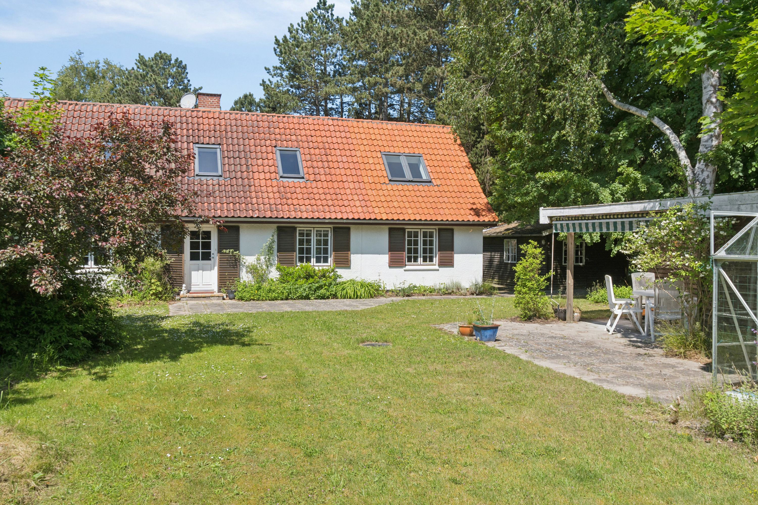 Fremhævet set fra haven billede i fuldskærmstilstand. Billede af Vej 11 3, Jyderup Lyng, 4560 Vig