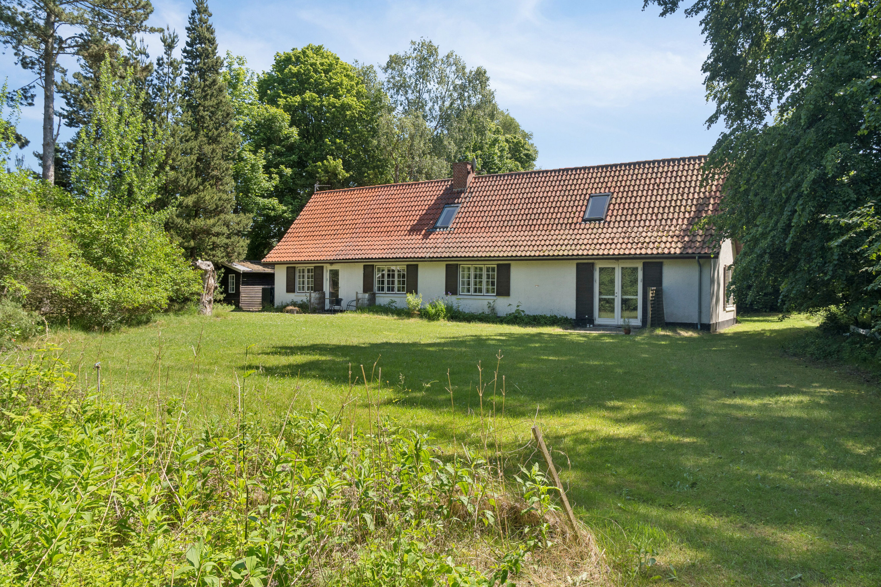 Fremhævet set fra haven billede i fuldskærmstilstand. Billede af Vej 11 3, Jyderup Lyng, 4560 Vig