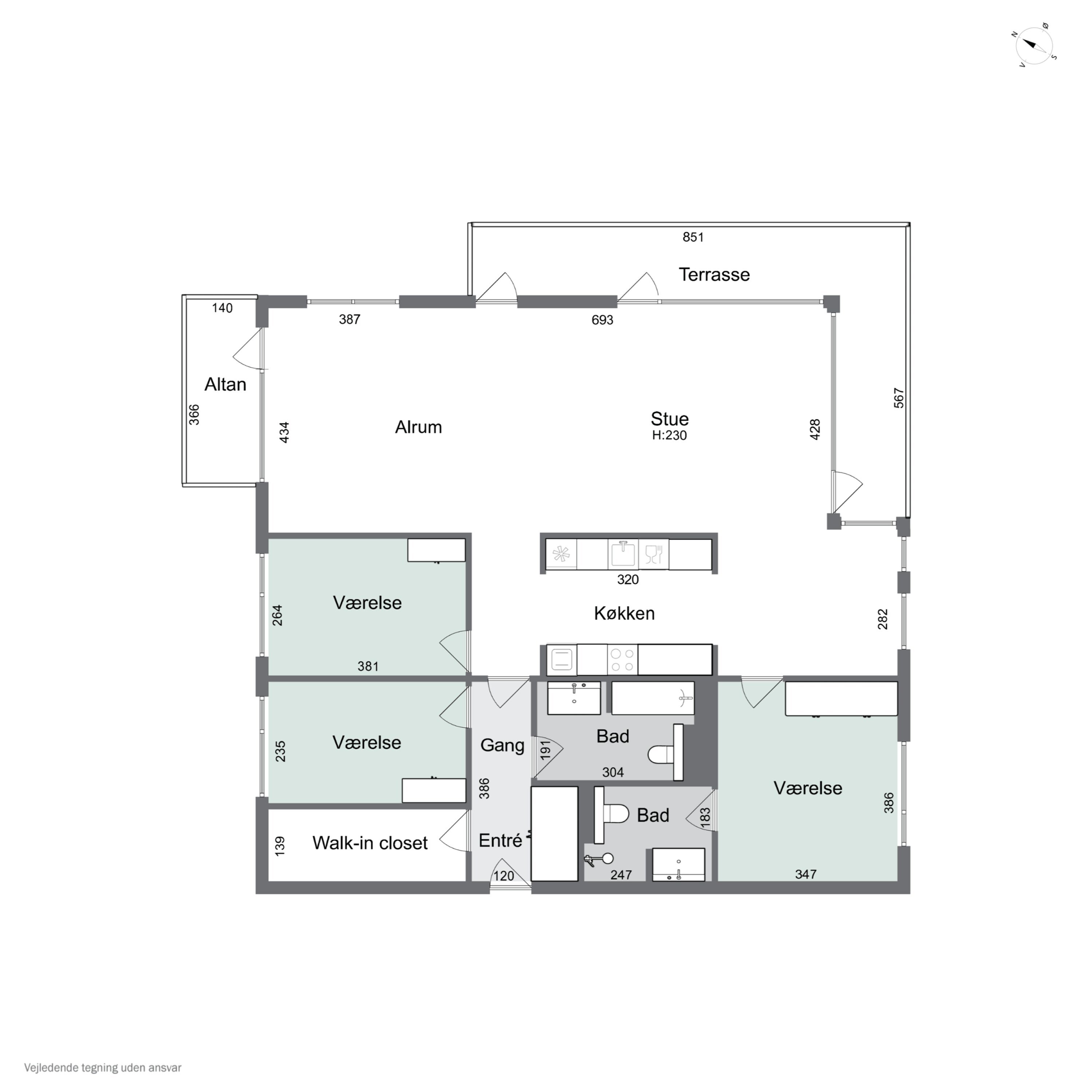 Plantegninger billede af Øresund Parkvej 5, 1. th., 2300 København S