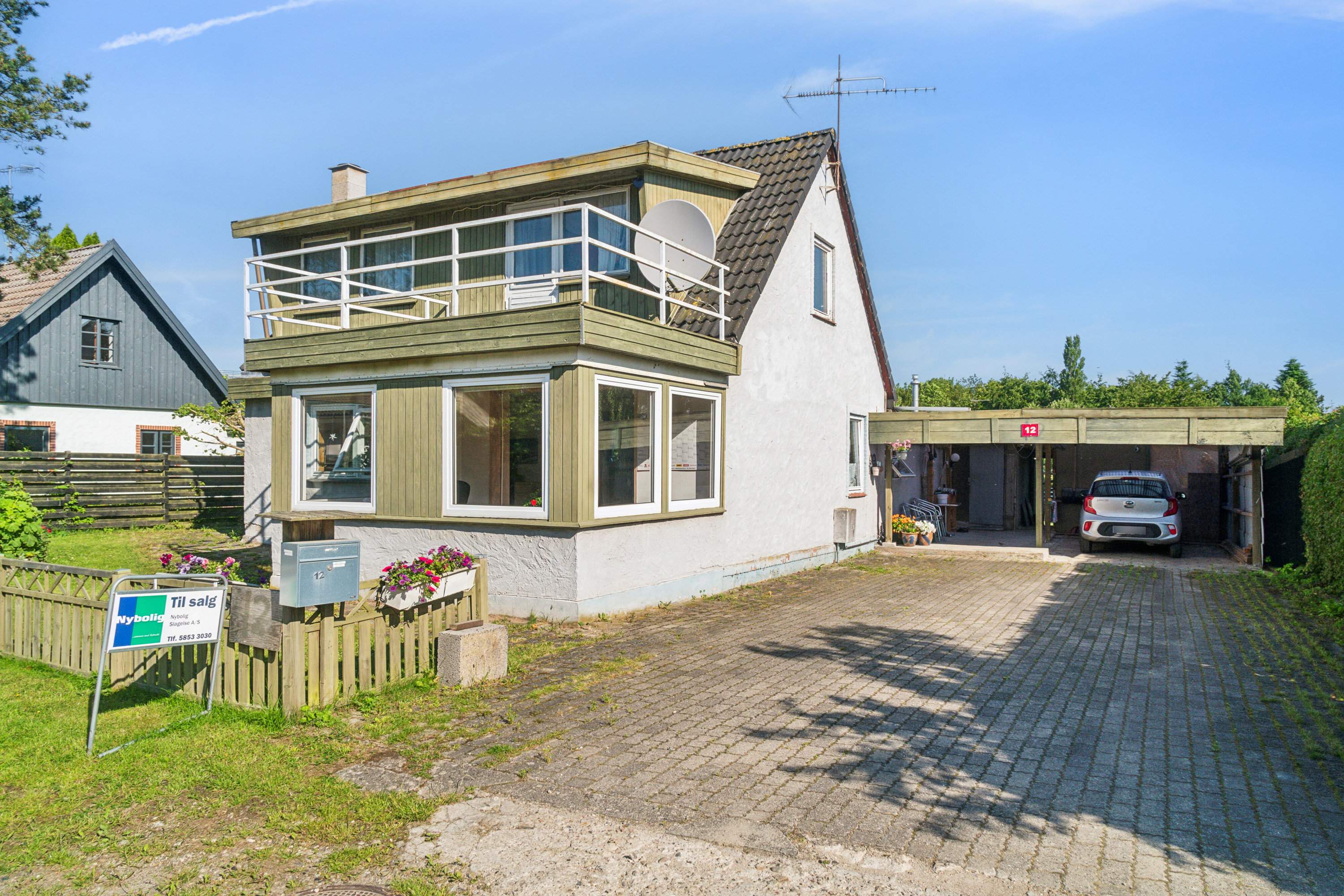 Miniaturebillede 1: set fra vejen. Billede af Pilegårdsvej 12, Skovsø, 4200 Slagelse