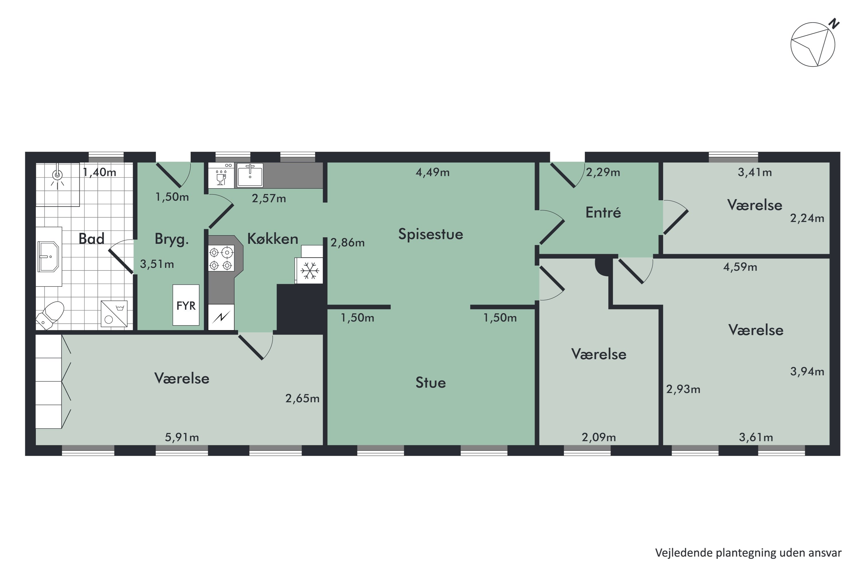 Plantegninger billede af Skovbovej 52, Krogen, 9500 Hobro