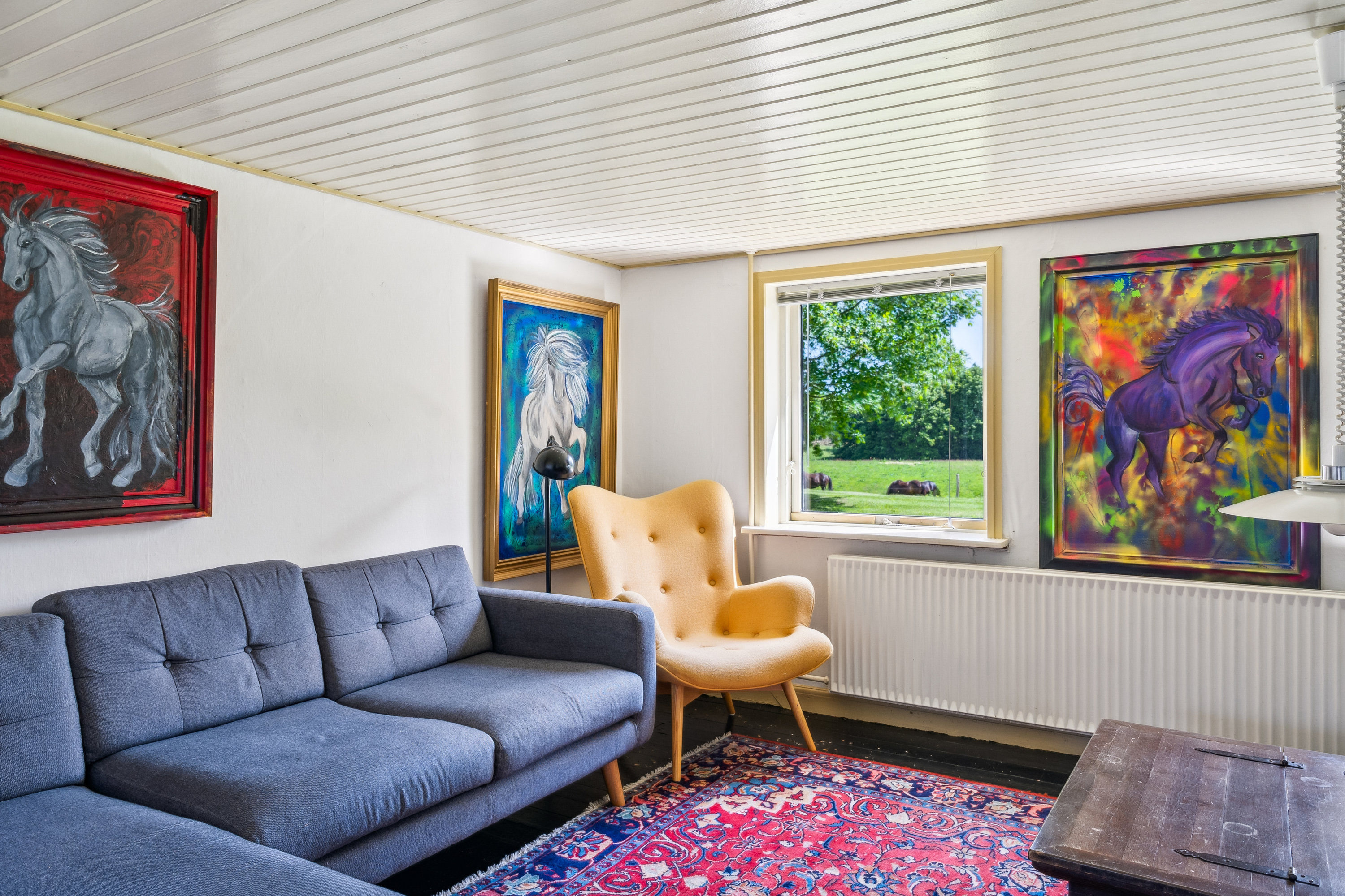 Fremhævet stue billede i fuldskærmstilstand. Billede af Skovbovej 52, Krogen, 9500 Hobro