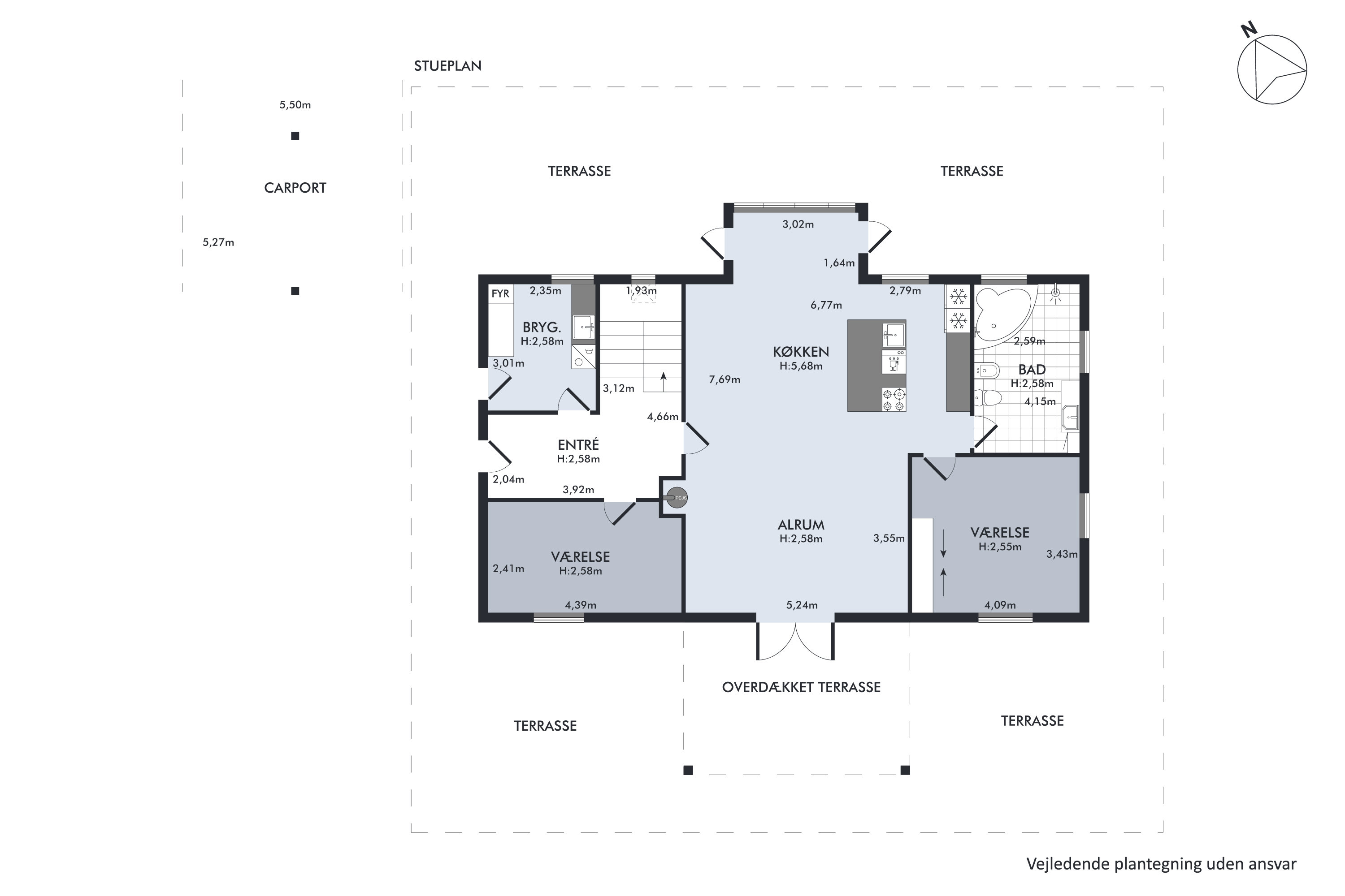 Plantegninger billede af Kaløvej 61, Eskerod, 8543 Hornslet