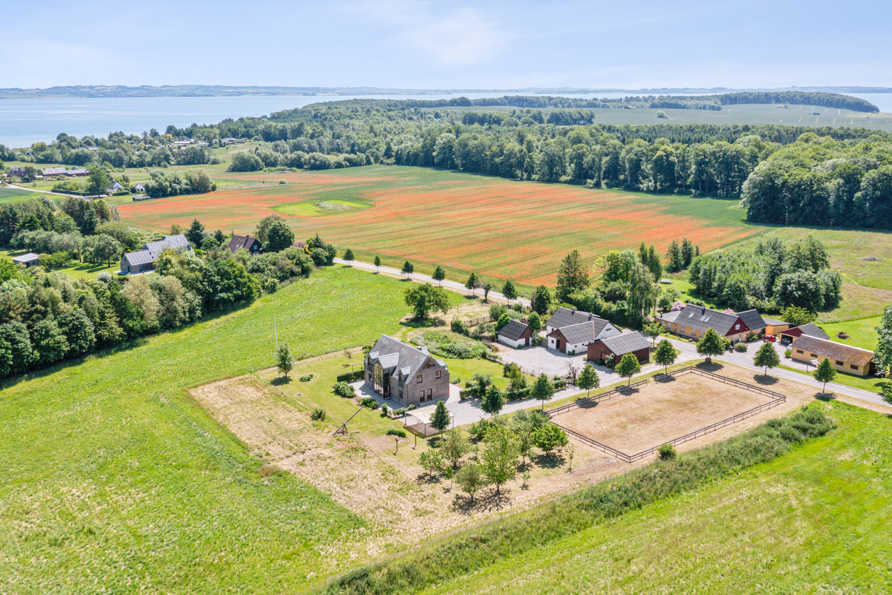 Fremhævet luftfoto billede i fuldskærmstilstand. Billede af Kaløvej 61, Eskerod, 8543 Hornslet