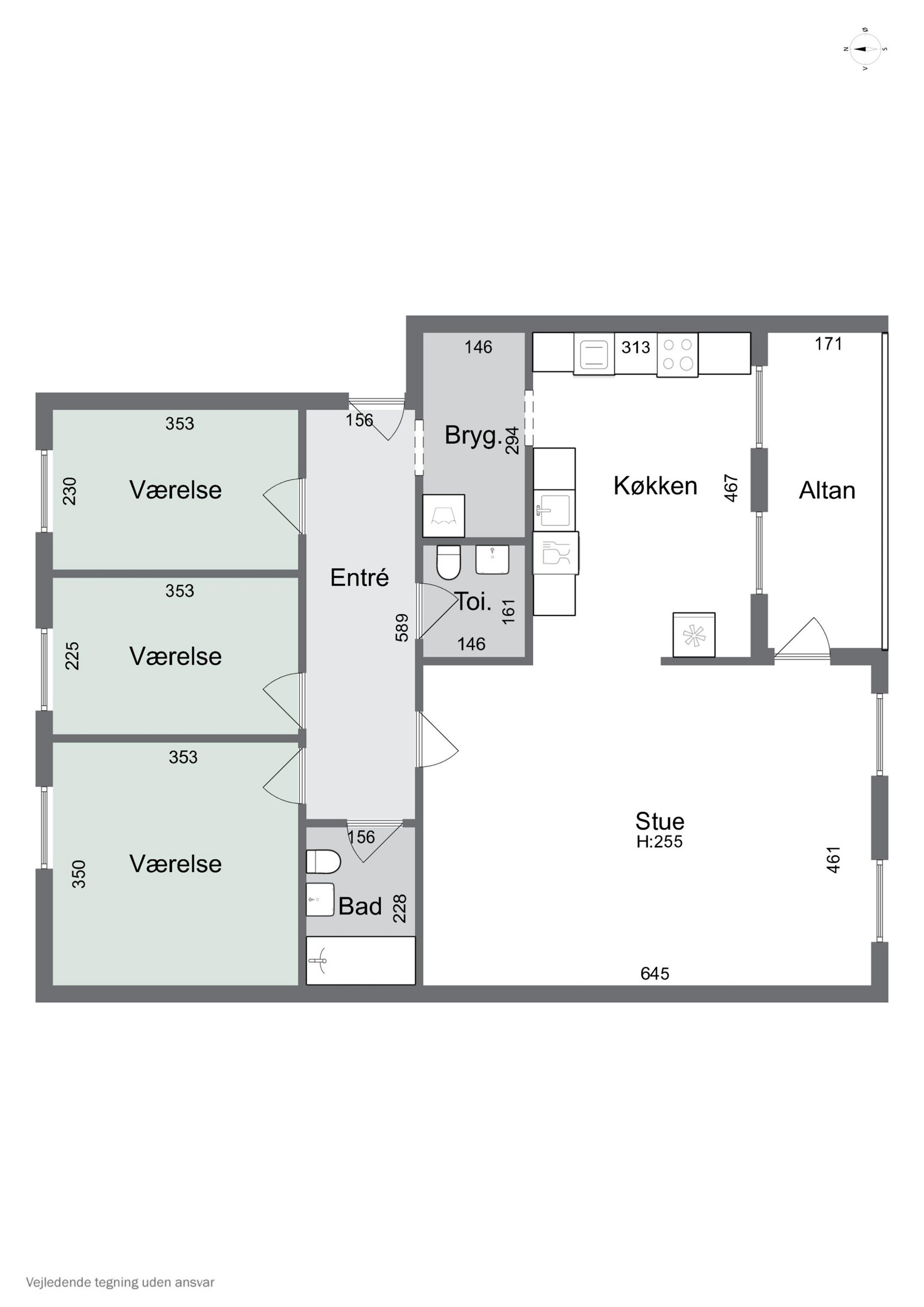 Plantegninger billede af Tyreengen 30, 3. th., 4220 Korsør