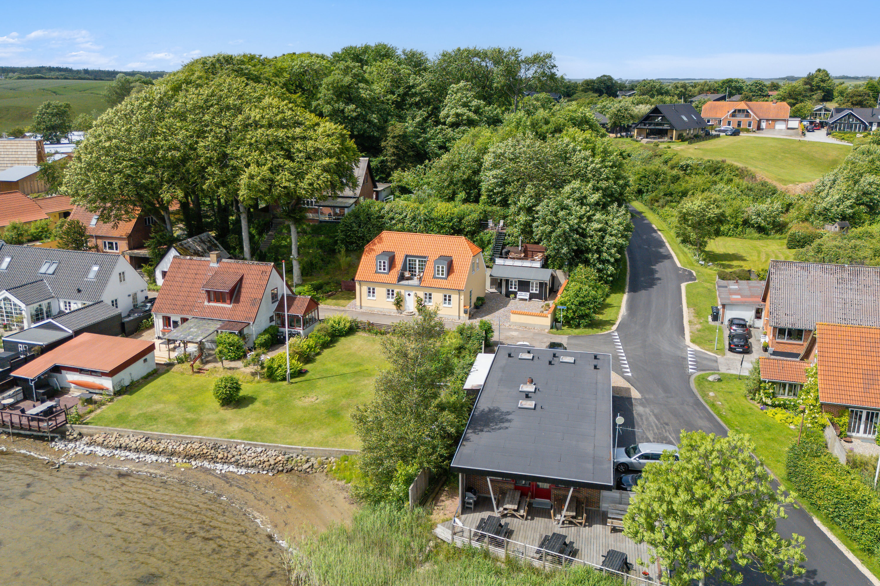 Fremhævet luftfoto billede i fuldskærmstilstand. Billede af Fjordstræde 7, Doverodde, 7760 Hurup Thy