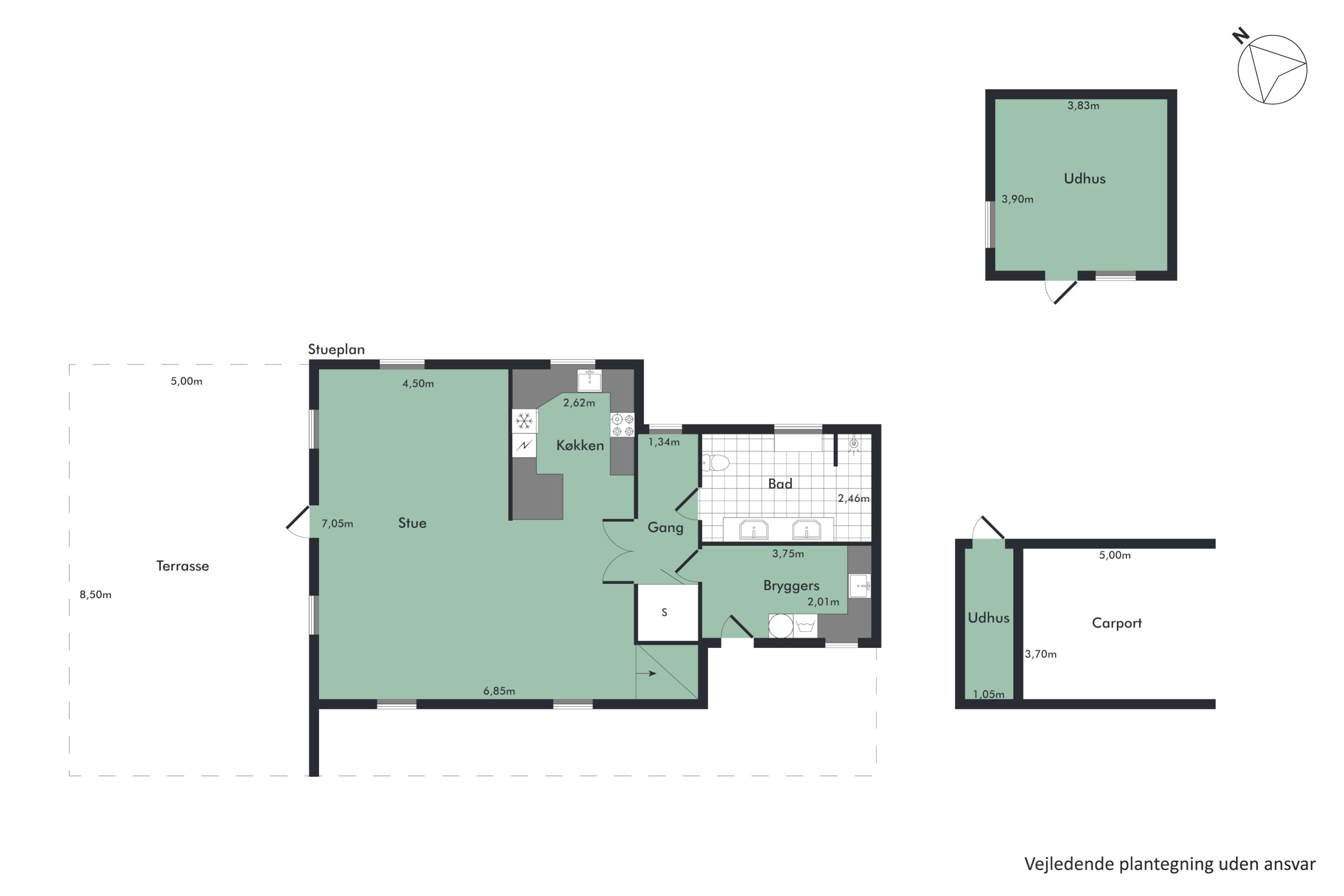 Plantegninger billede af Solsortvej 11, Frydendal , 9000 Aalborg