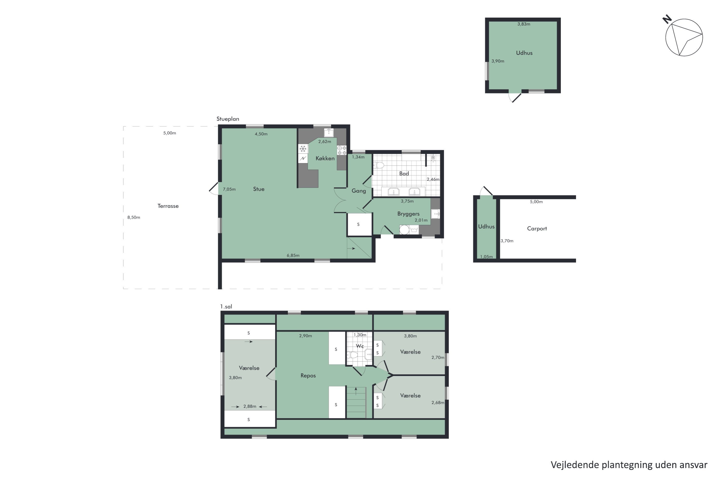 Plantegninger billede af Solsortvej 11, Frydendal , 9000 Aalborg